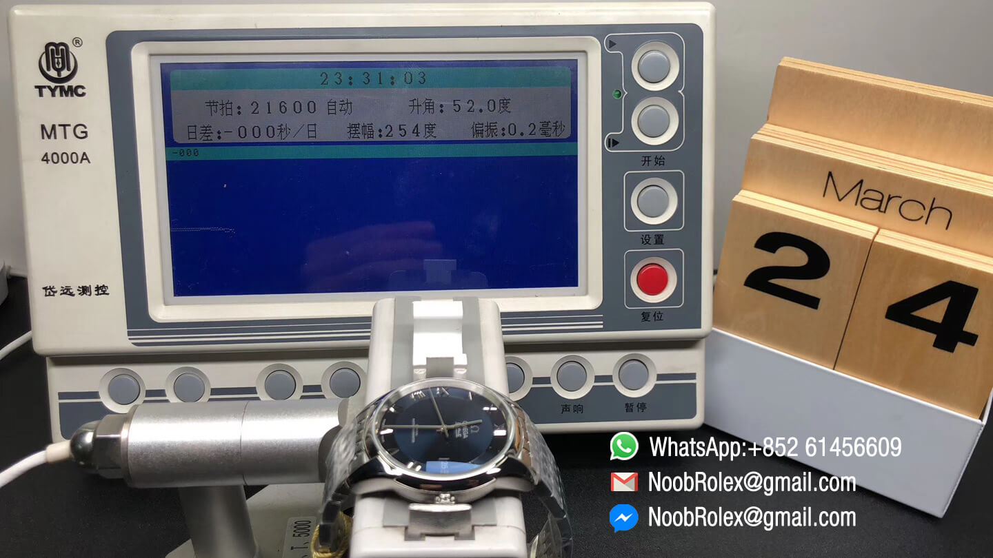 De Ville Co-Axial Watch 41MM Stainless Steel Case Blue Dial A8500 SSS Factory Best Quality Copy