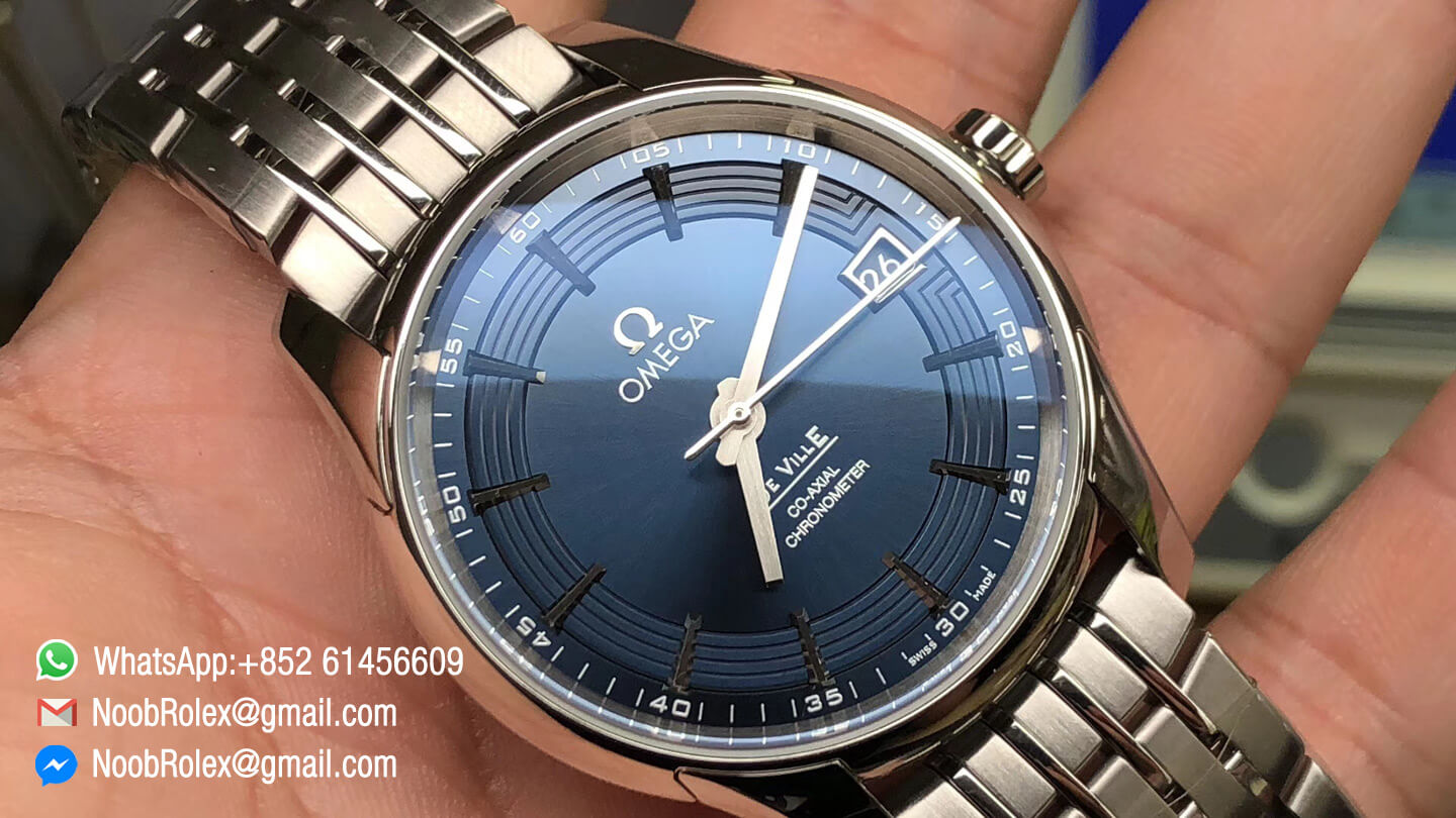 De Ville Hour Vision 41mm Stainless Steel Case and Bracelet Blue Dial VSF Best Edition A8500 Super Clone Movement