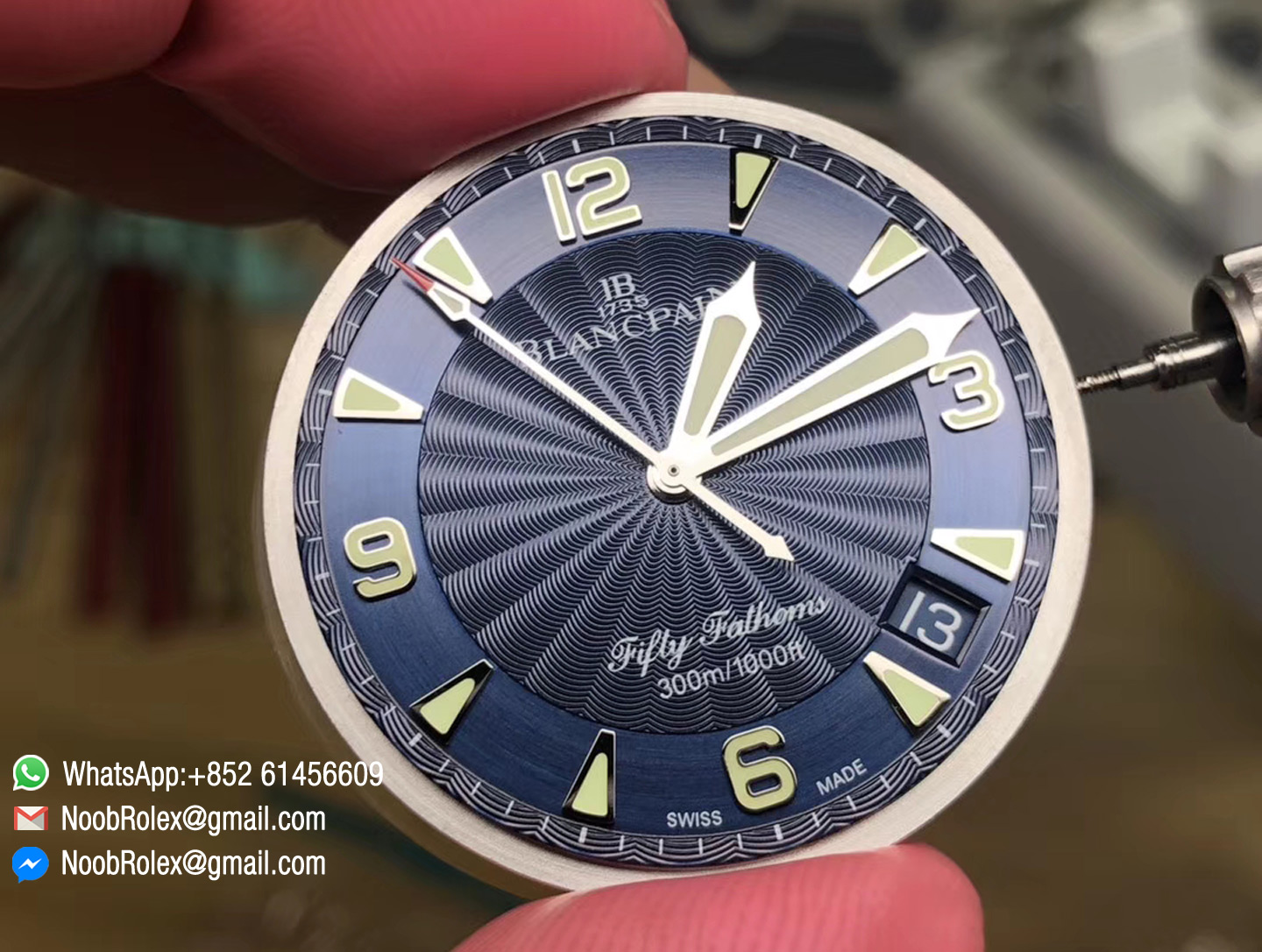 Fifty Fathoms Limited Edition Watch Stainless Steel Case Blue Dial on Sail-canvas Strap Swiss ETA 2836 ZF 1:1 Best Quality