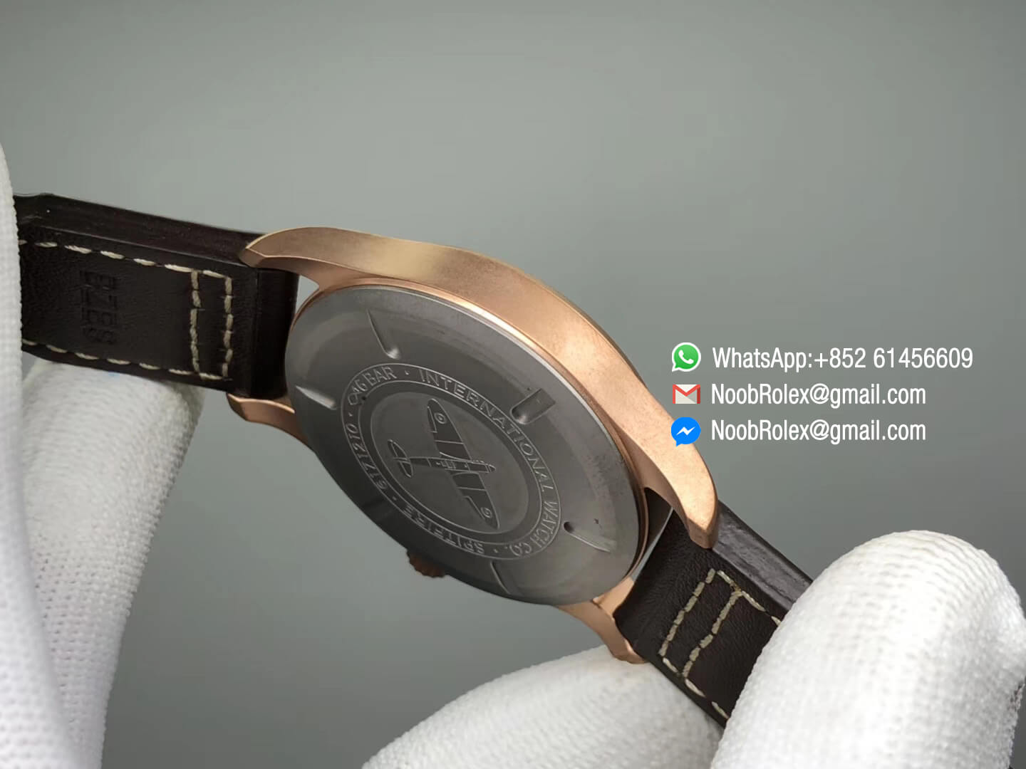 Pilot's Watch Automatic Spitfire Automatic Bronze IW326802 Green Dial on Brown Leather Strap A2824 XF Best Clone Quality