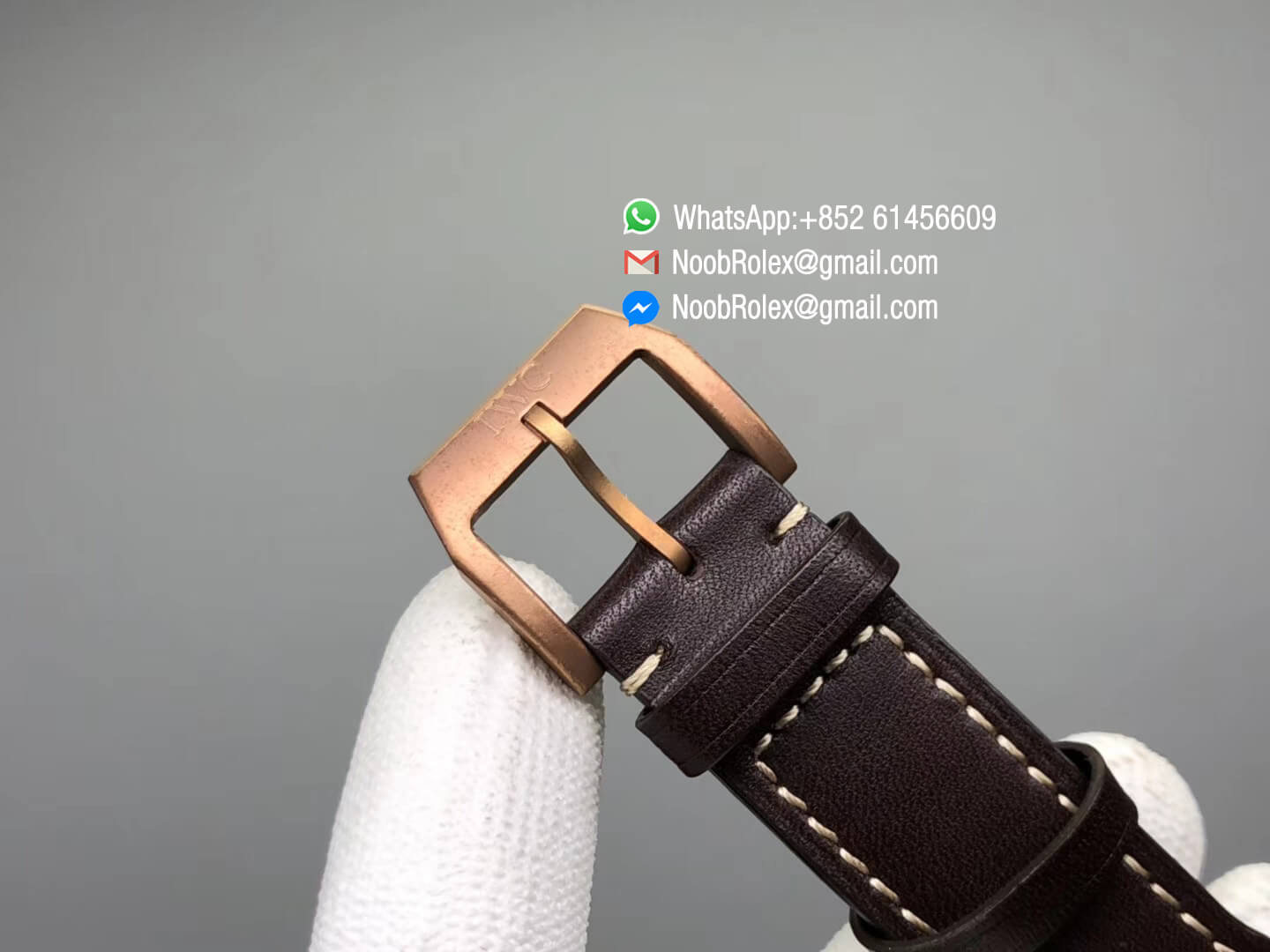 Pilot's Watch Automatic Spitfire Automatic Bronze IW326802 Green Dial on Brown Leather Strap A2824 XF Best Clone Quality