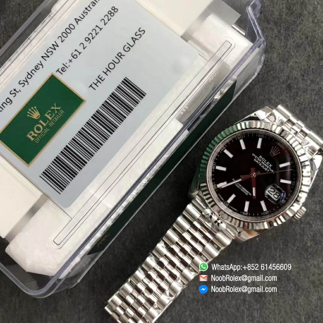 DATEJUST 41 126334 904L STEEL CASE BLACK DIAL ON JUBILEE BRACELET WITH ASIAN 2824 AUTO MOVEMENT AR FACTORY 1:1 BEST QUALITY V2.