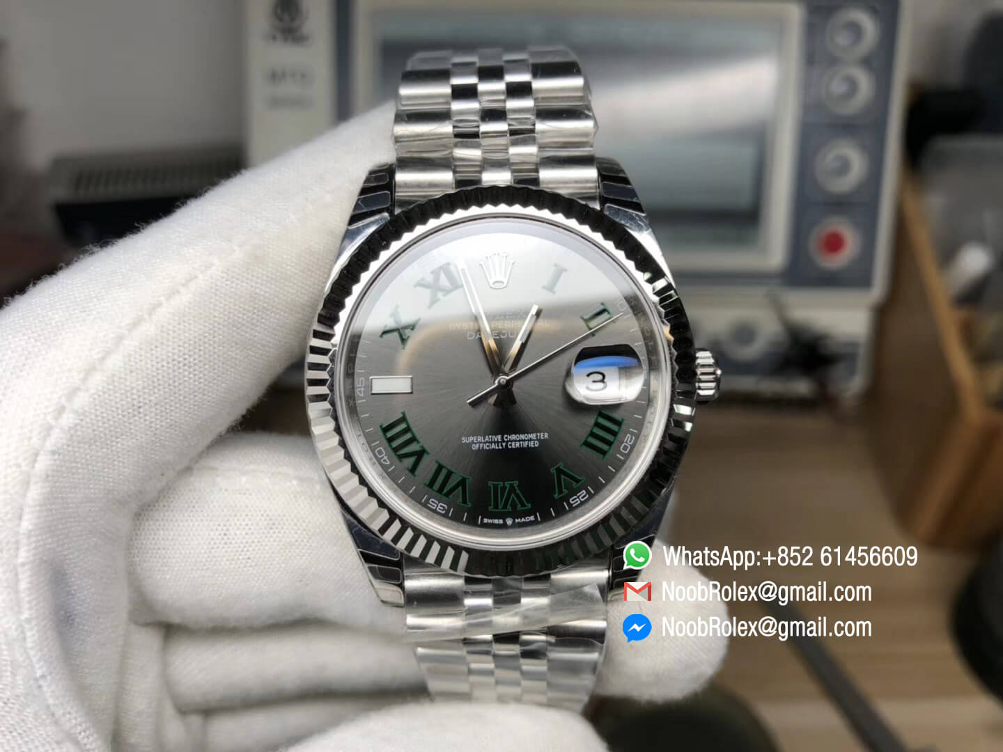 DateJust 41 126334 Clone Watch 904L Steel Case Gray Dial Roman Markers on Jubilee Bracelet A2824 RZ Factory Best Edition