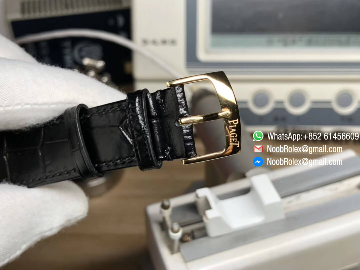 Piaget Altiplano Watch Yello Gold Case Black Dial with Diamonds Bezel on Black Leather Strap MIYOTA 9015 OX Factory 1:1 Best Edition