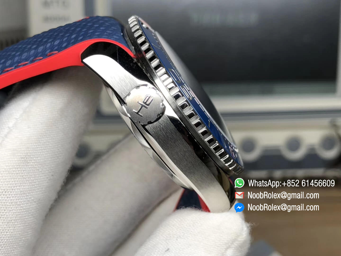 Planet Ocean 43.5mm Pyeongchang 2018 Olympics Anniversar Watch Blue Dial on Blue Nylon Strap A8900 Super Clone VSF 1:1 Best Edition