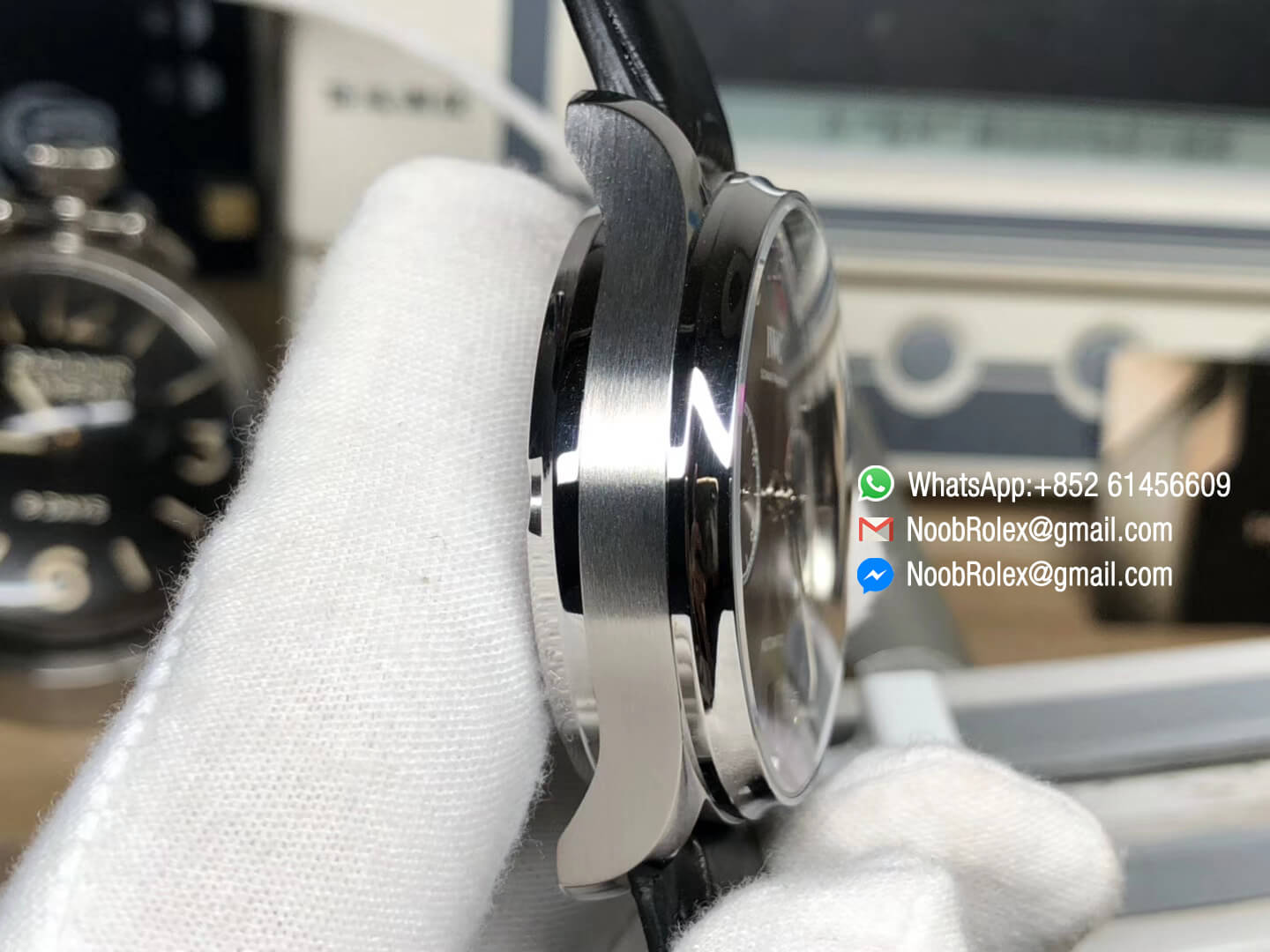 Portuguese Real Power Reserve Watch IW500106 Steel Case Gray Dial on Black Leather Strap A52010 Movement V3 YLF 1:1 Best Edition