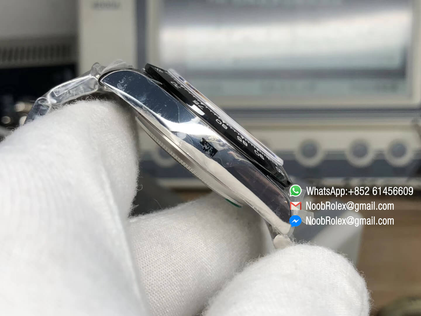 Rolex Daytona 116500 Noob Factory 904L Stainless Steel Case and Bracelet Black Dial with SA4130 Movement V2 Best Edition