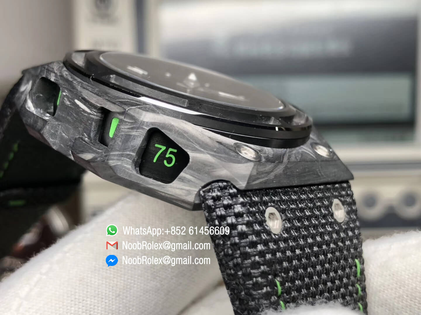 Linde Werdelin Spidolite II Tech Green Forge Carbon Case on Black Nylon Strap A7750 V6F 1:1 Best Edition