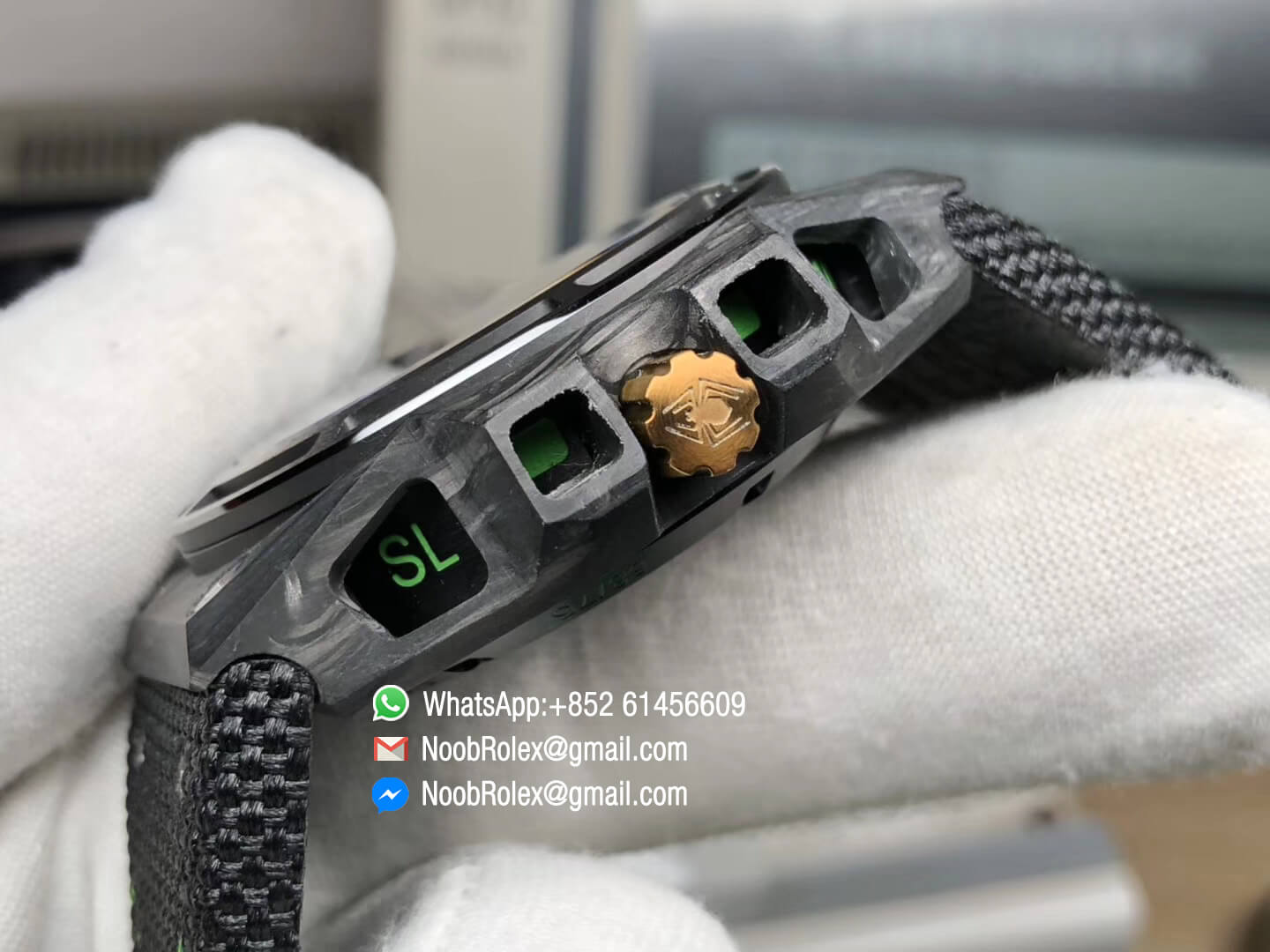 Linde Werdelin Spidolite II Tech Green Forge Carbon Case on Black Nylon Strap A7750 V6F 1:1 Best Edition