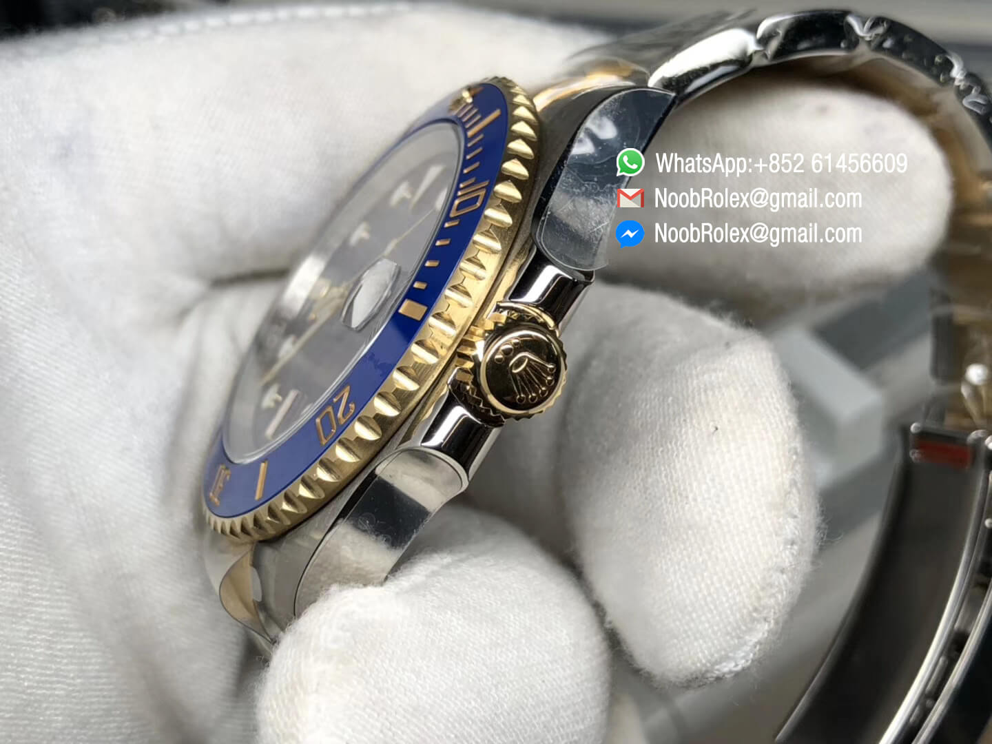 Submariner 116613LB Blue Ceramic Bezel Blue Gradational Radial Dial ARF 1:1 Best Edition 904L Steel and Yellow Gold Case and Bracelet SH3135 V2