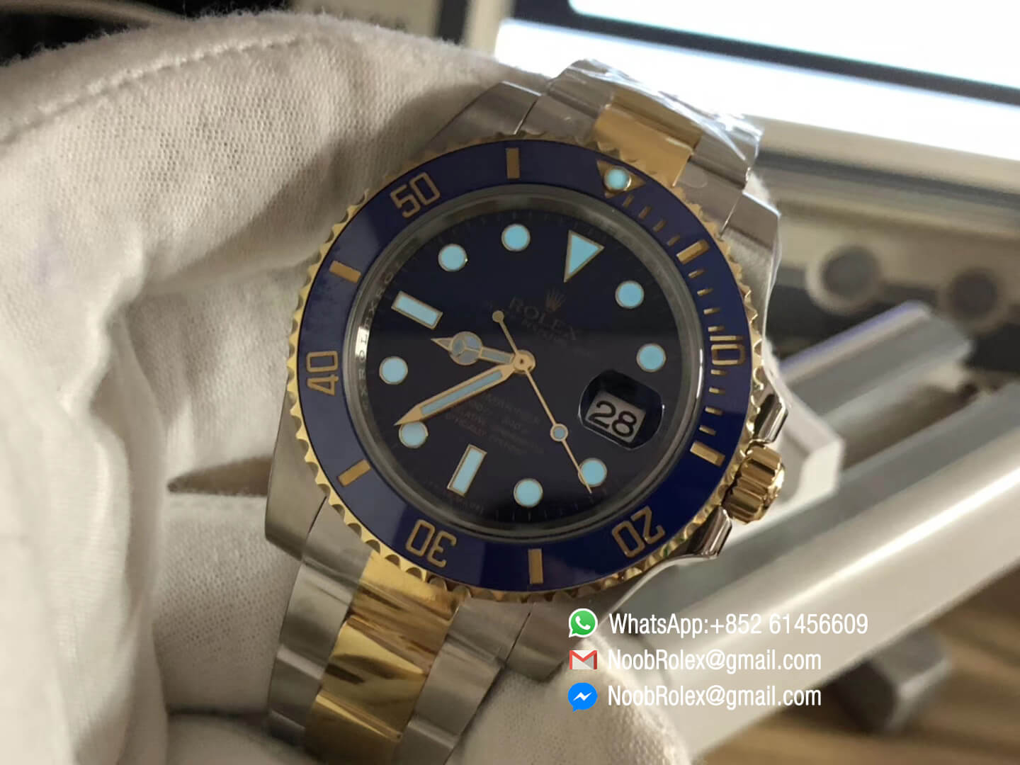 Submariner 116613LB Blue Ceramic Bezel Blue Gradational Radial Dial ARF 1:1 Best Edition 904L Steel and Yellow Gold Case and Bracelet SH3135 V2