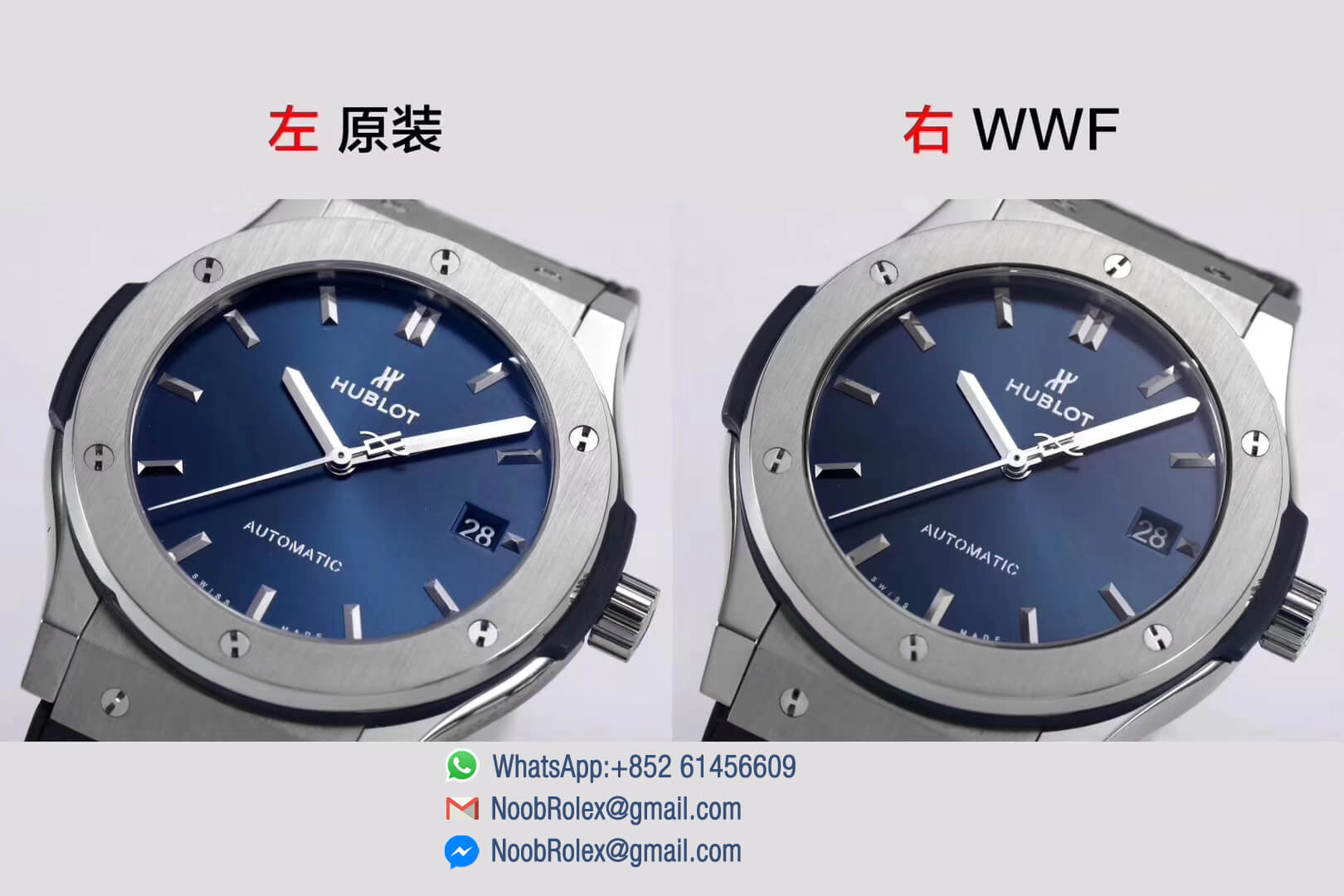Classic Fusion 45mm Titanium Case Blue Dial or Black Dial and Grey Dial on Blue Gummy Strap A2892 WWF 2019 1:1 Best Edition Parts as Same as Gen