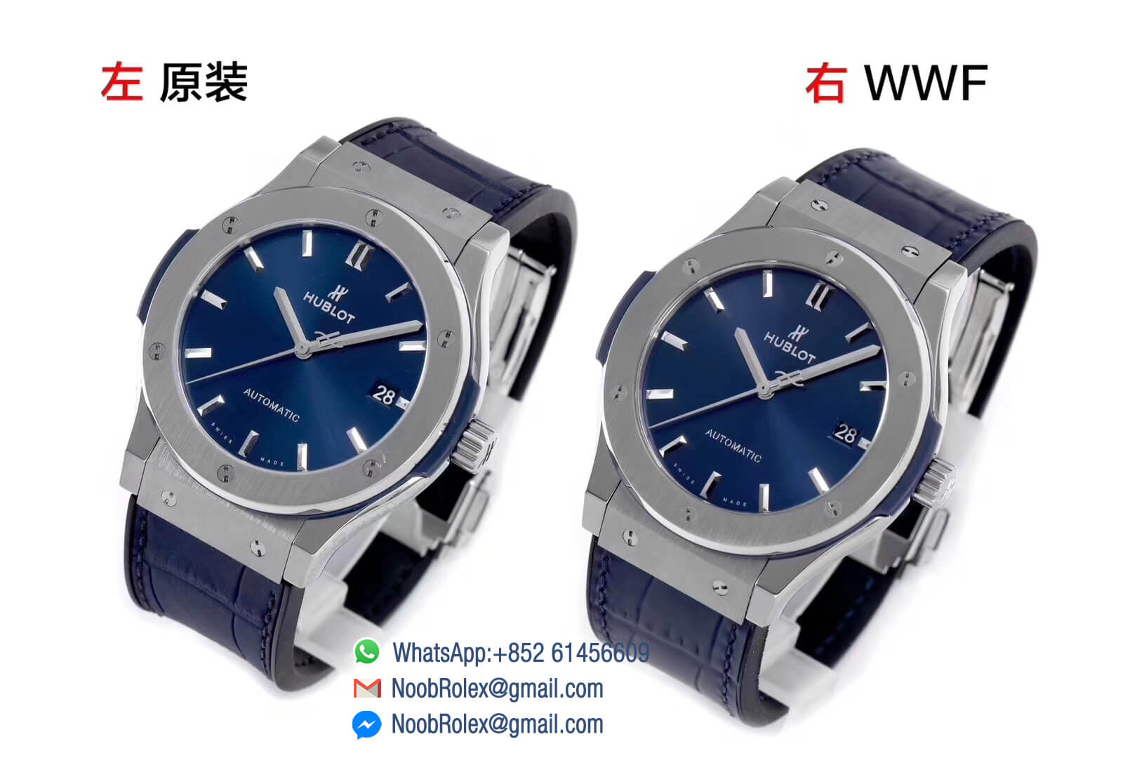 Classic Fusion 45mm Titanium Case Blue Dial or Black Dial and Grey Dial on Blue Gummy Strap A2892 WWF 2019 1:1 Best Edition Parts as Same as Gen