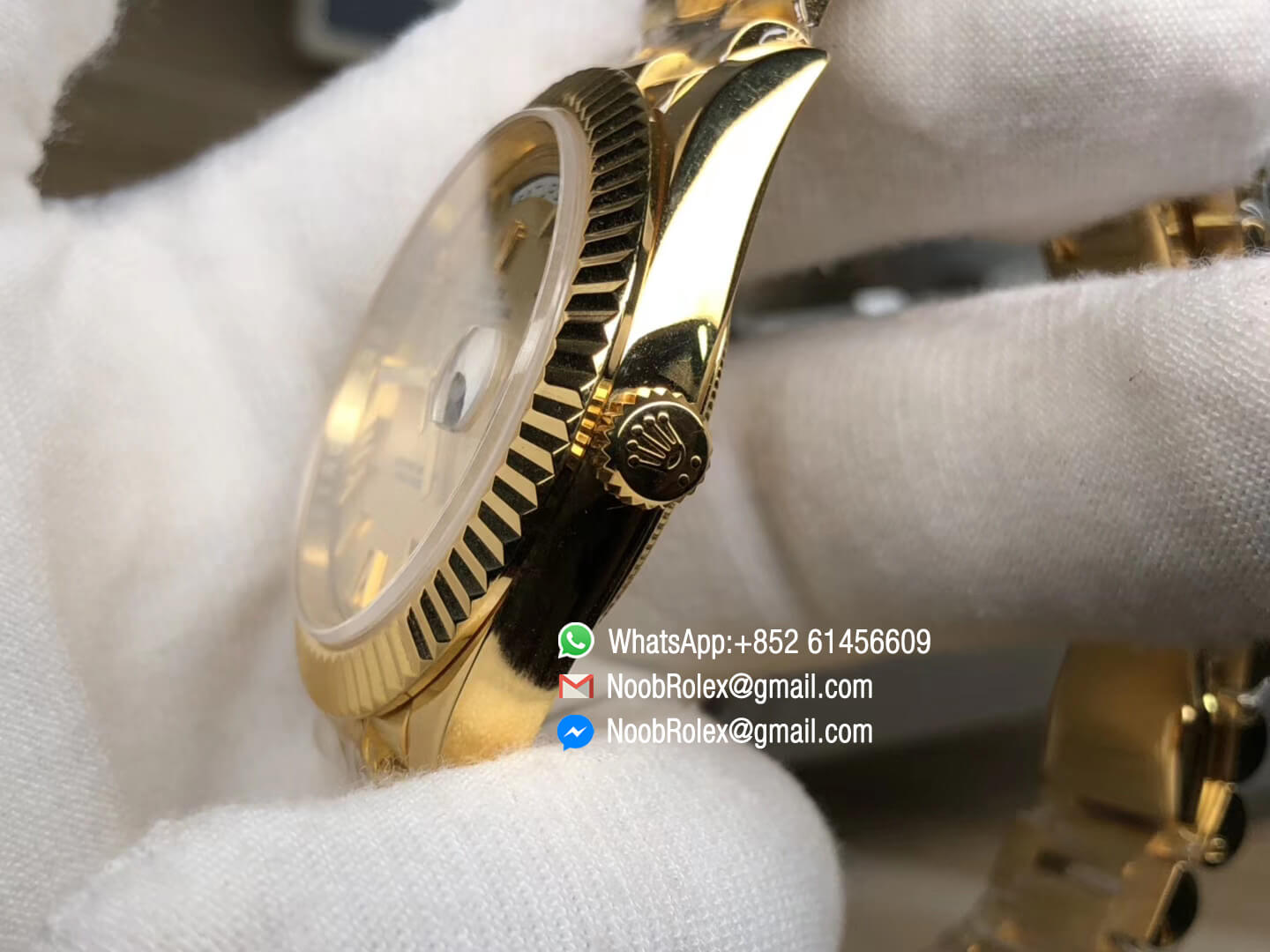Day-Date 40 228238 Wrapped 18K Yellow Gold Case & President Bracelet Yellow Gold Dial Roman Markers With A3255 Noob Factory 1:1 Customized Best Quality