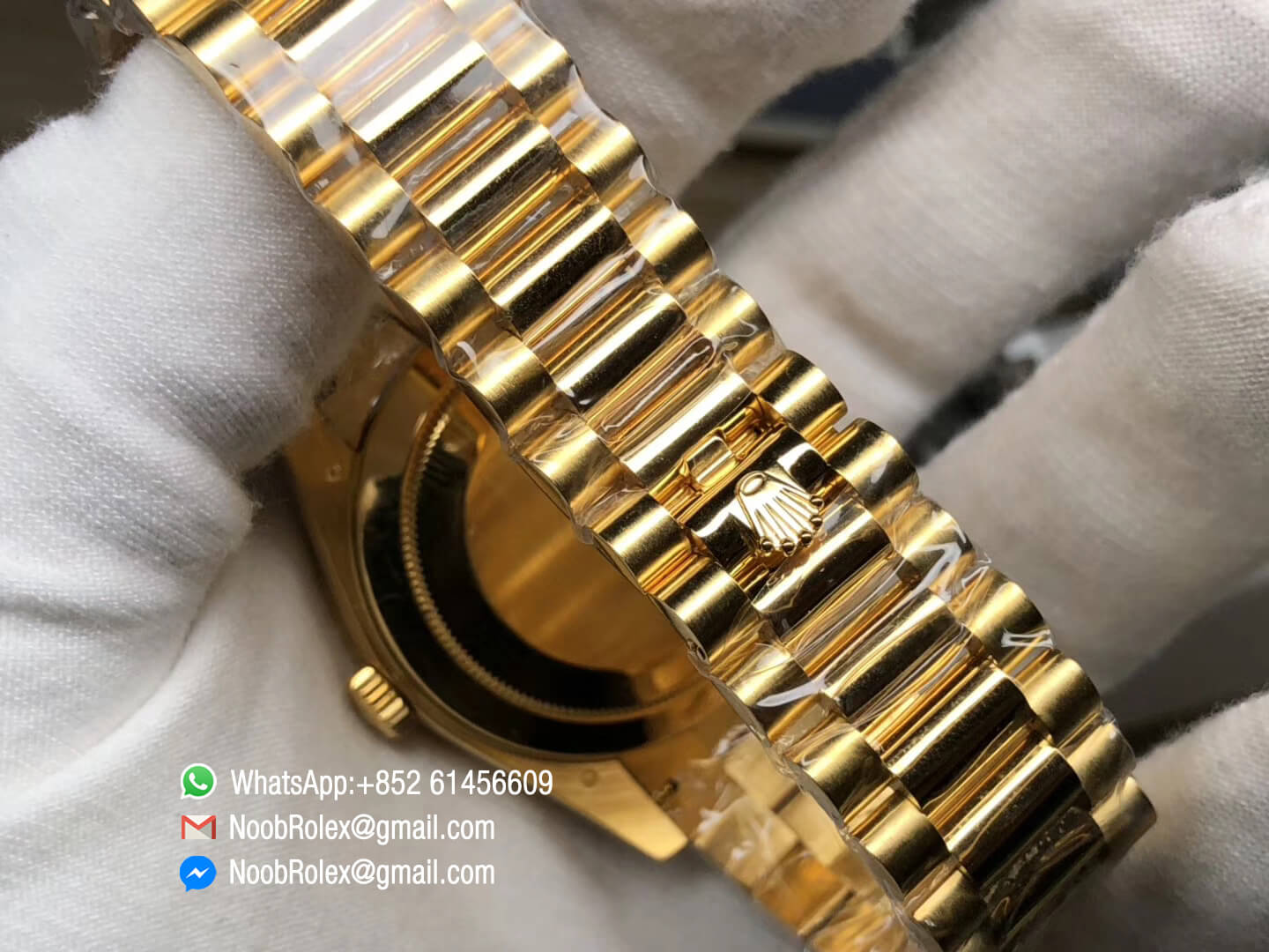 Day-Date 40 228238 Wrapped 18K Yellow Gold Case & President Bracelet Yellow Gold Dial Roman Markers With A3255 Noob Factory 1:1 Customized Best Quality