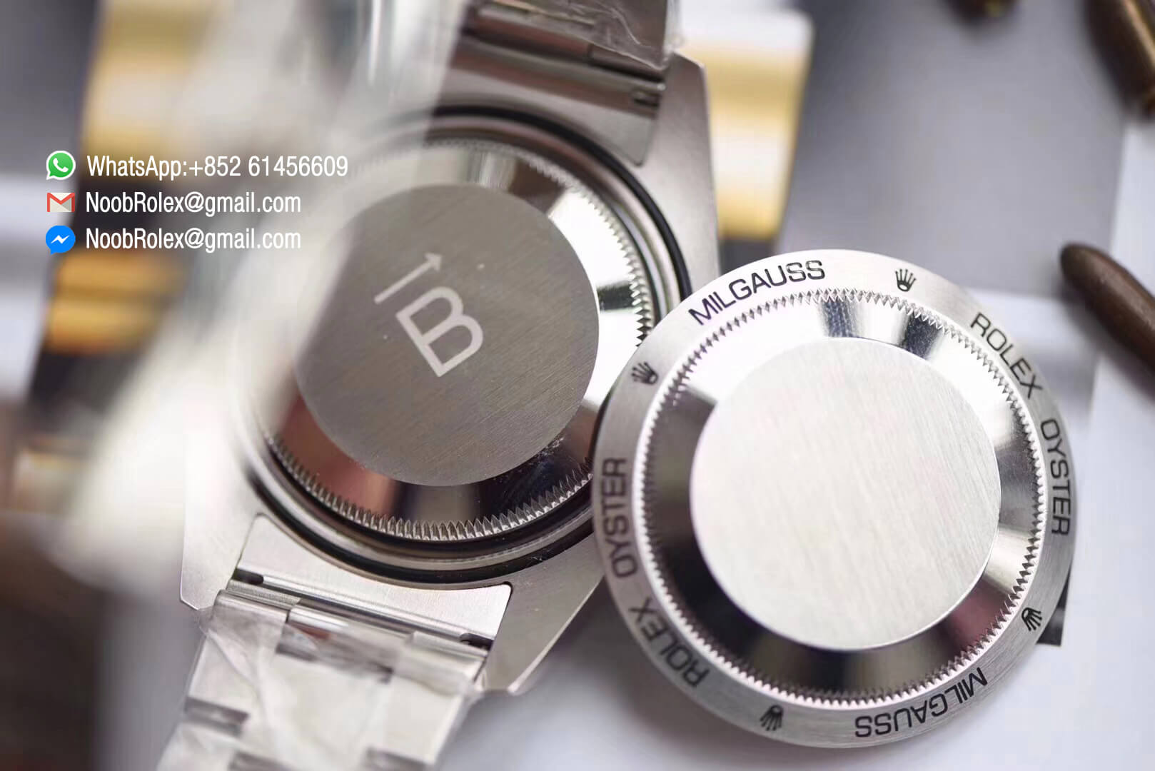 Milgauss 116400 GV 72400 Real Green Sapphire 904L Stainless Steel Case & Bracelet on Blue Dial with A2836 Movement DJF 1:1 Best Edition