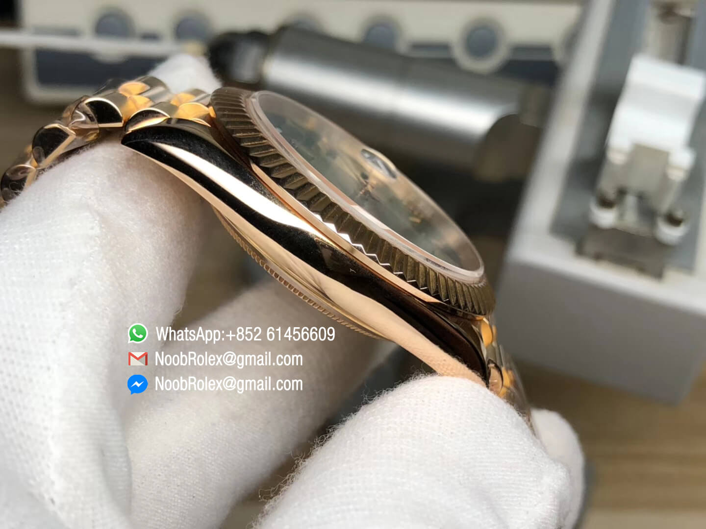 Oyster Perpetual Day-Date 40 228235 Wrapped Real 18K Everose Gold Case & Bracelet NOOB Factory Customize Edition Super Clone 3255 Movement Top Quality