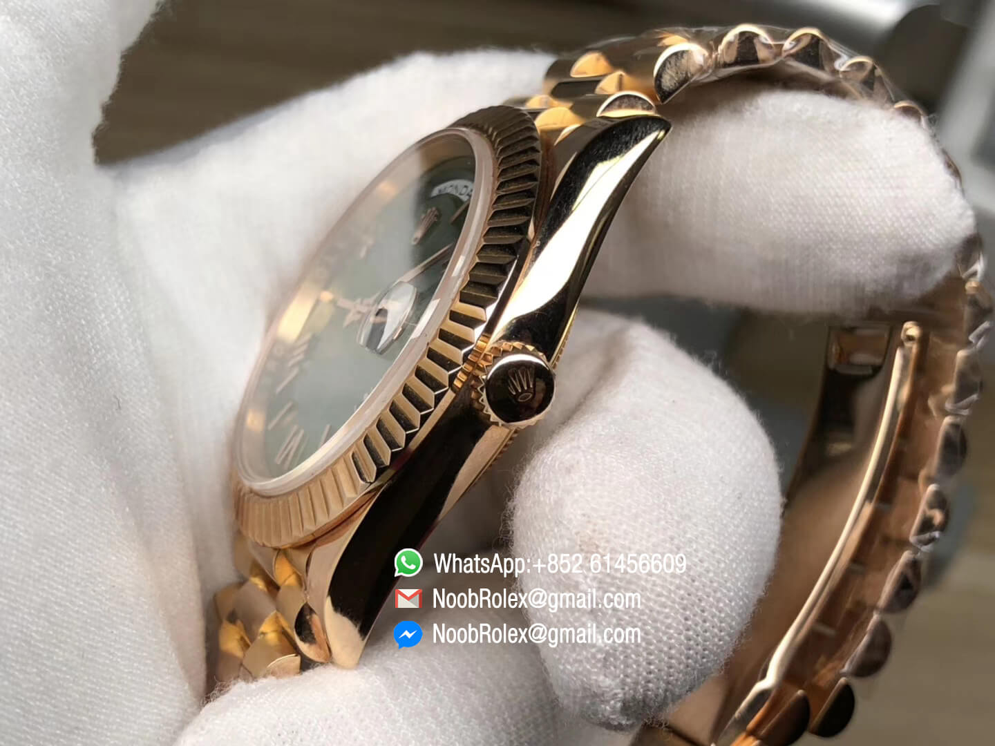 Oyster Perpetual Day-Date 40 228235 Wrapped Real 18K Everose Gold Case & Bracelet NOOB Factory Customize Edition Super Clone 3255 Movement Top Quality