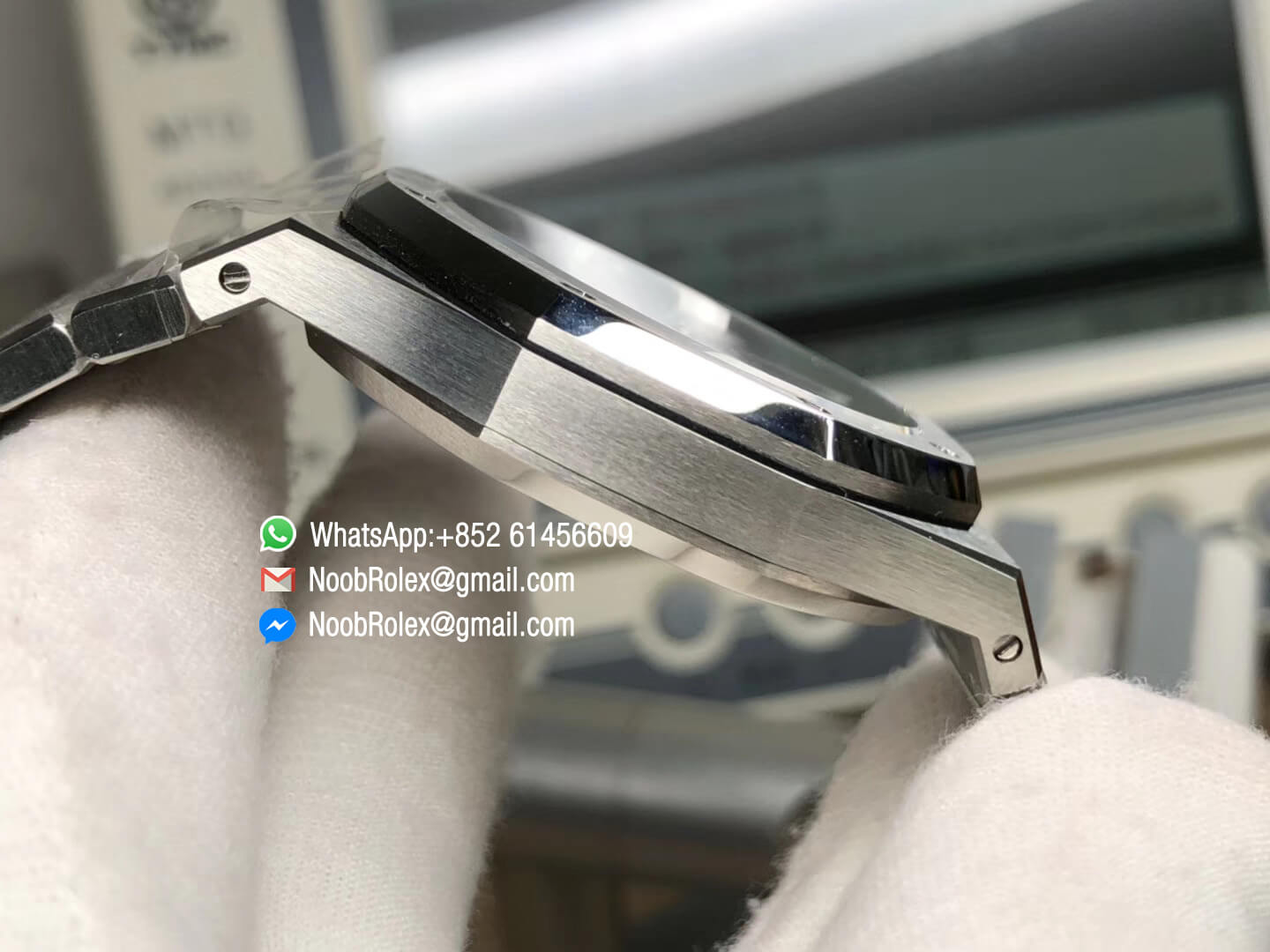 AP Royal Oak 41mm 15400 Stainless Steel Case Blue Textured Dial on Steel Bracelet A3120 JF 1:1 Best Edition V5