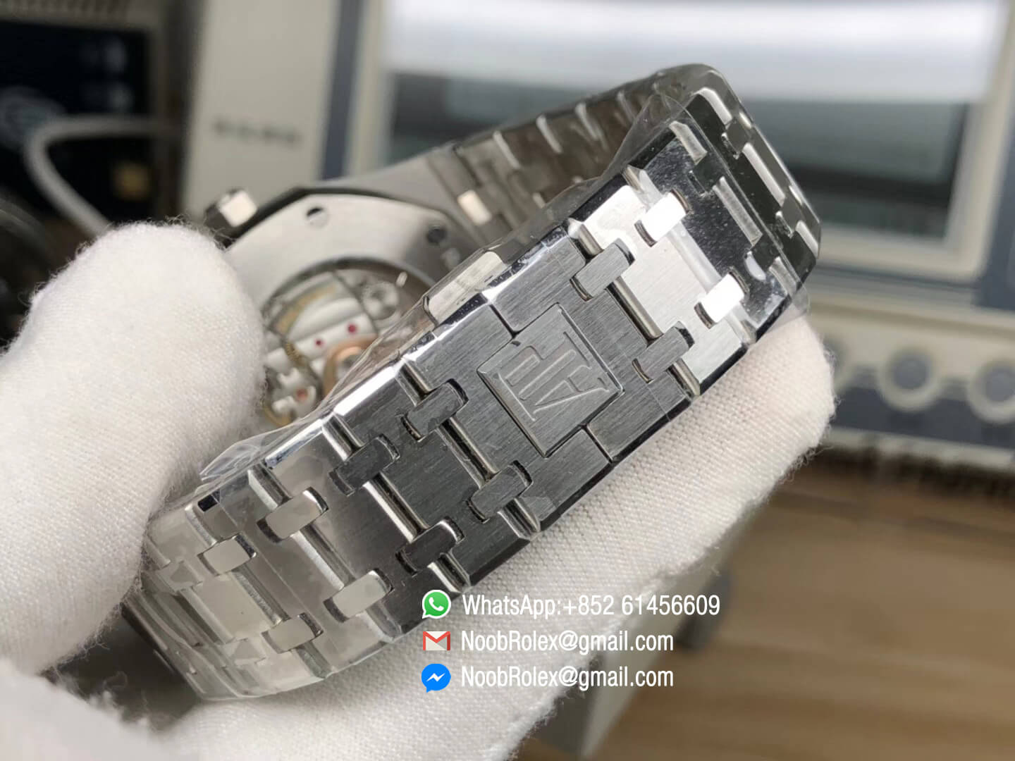 AP Royal Oak 41mm 15400 Stainless Steel Case Blue Textured Dial on Steel Bracelet A3120 JF 1:1 Best Edition V5