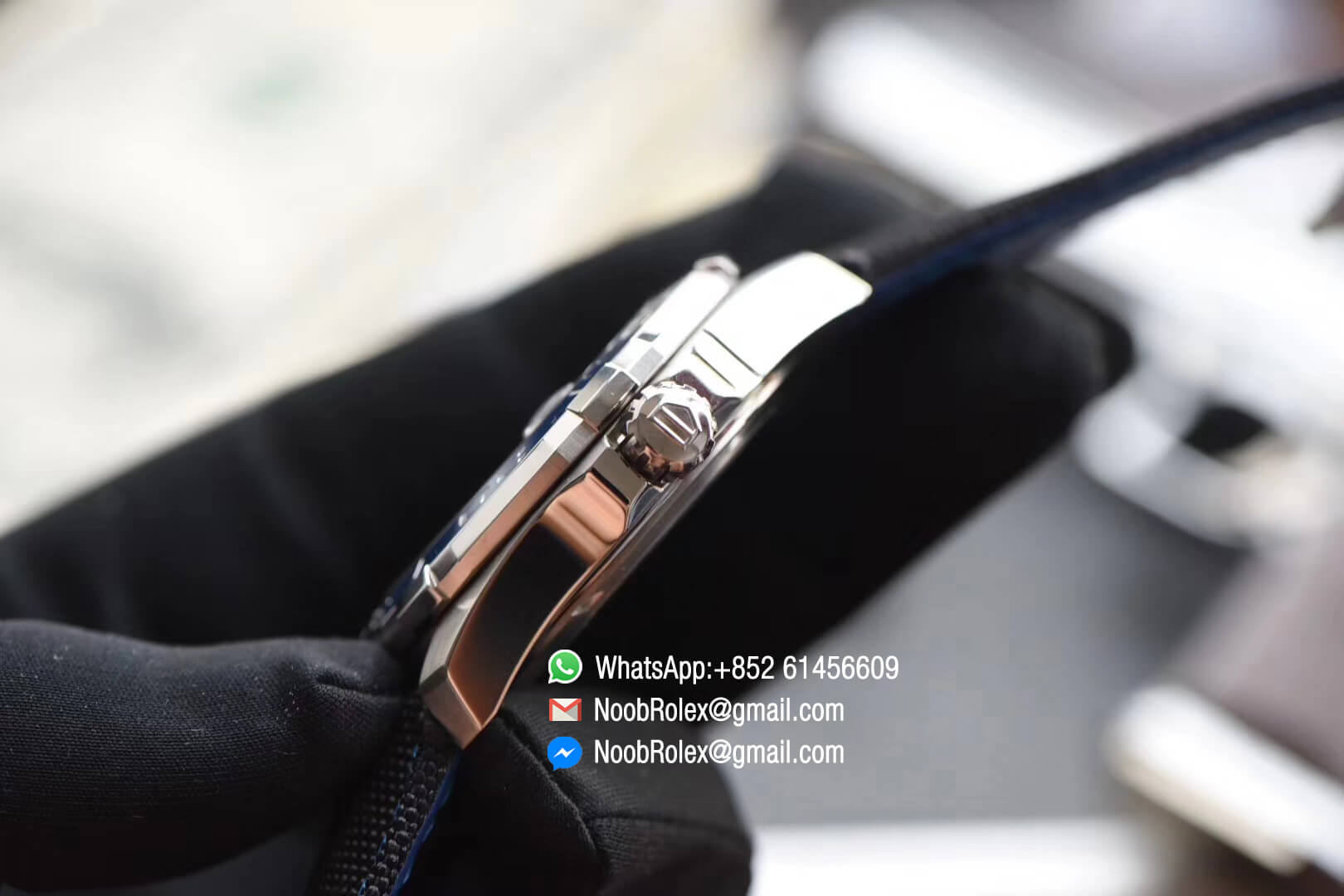 Aquaracer Calibre 5 Stainless Steel Case 43mm Black Dial Blue Hand on Black Nylon Strap A2824 V6F 1:1 Best Edition