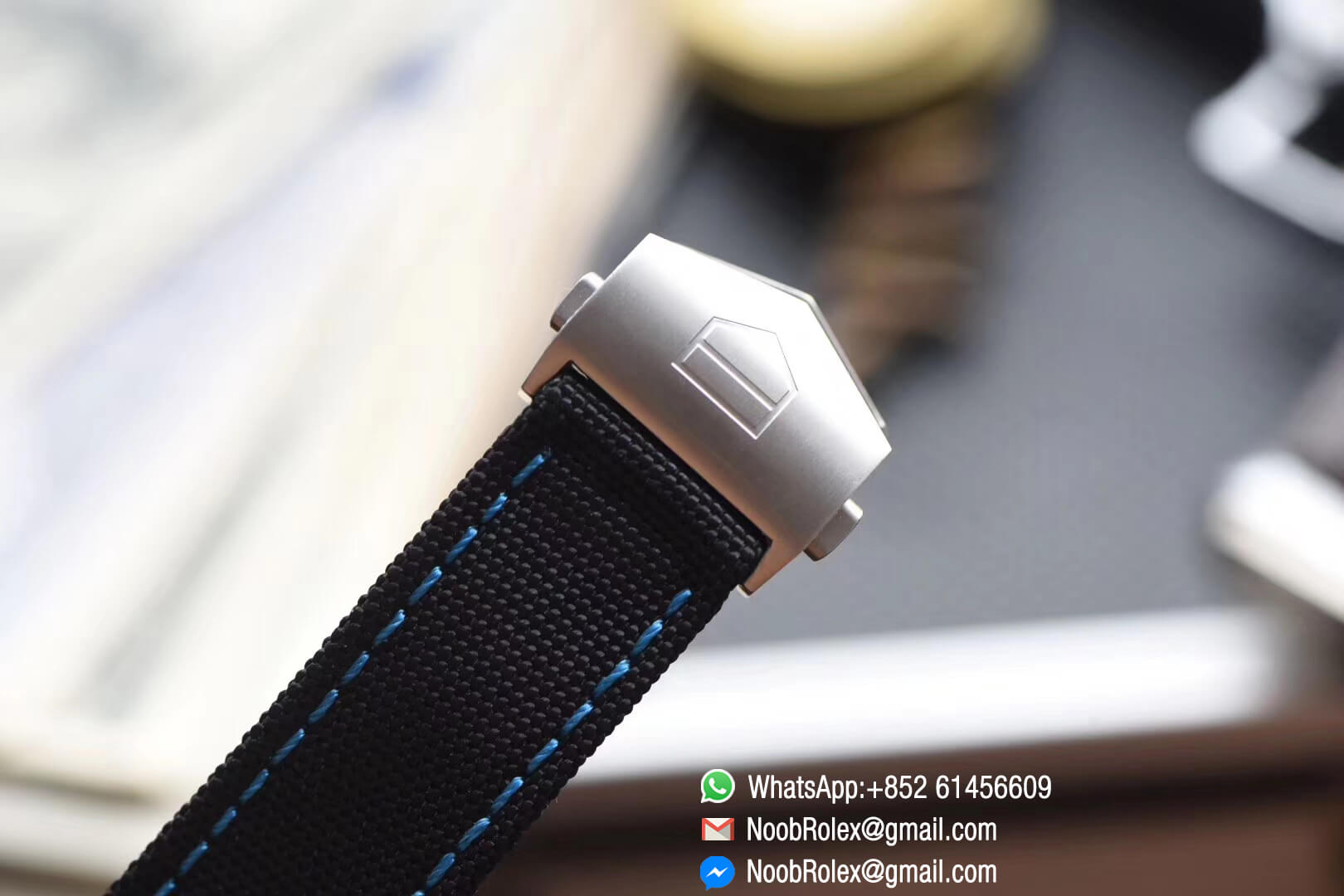 Aquaracer Calibre 5 Stainless Steel Case 43mm Black Dial Blue Hand on Black Nylon Strap A2824 V6F 1:1 Best Edition