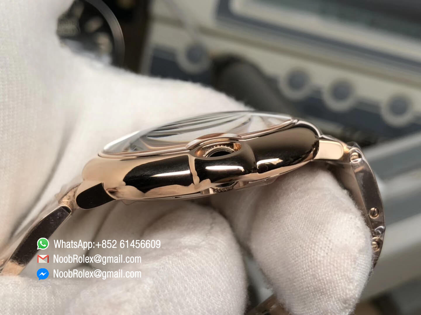 Cartier Ballon Bleu Collection WGBB0016 42mm Big Size for Men Rose Gold Case and Bracelet Silver Dial Automatic V6 1:1 Top Clone