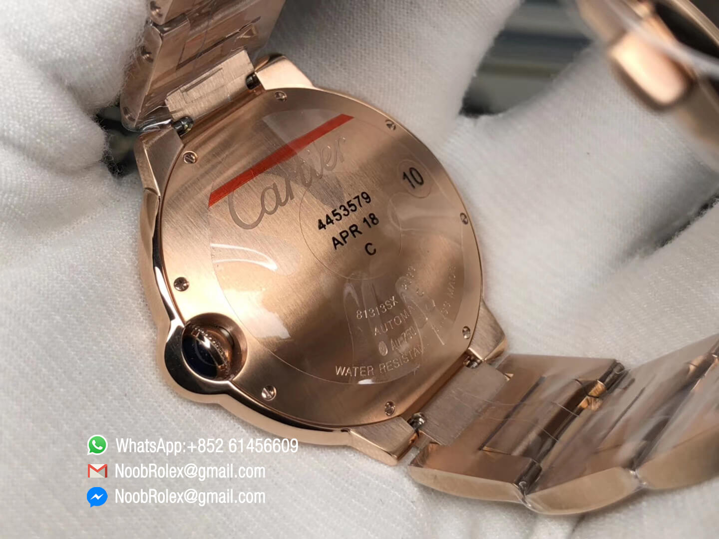 Cartier Ballon Bleu Collection WGBB0016 42mm Big Size for Men Rose Gold Case and Bracelet Silver Dial Automatic V6 1:1 Top Clone