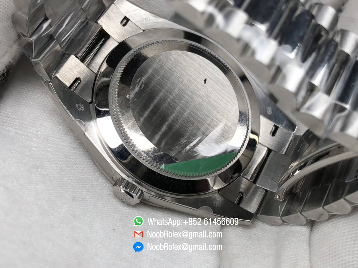 Day Date II Stainless Steel Polished Bezel Ice Blue Dial Crystal Markers on Steel Bracelet A3255 Same Serials Card 1:1 Best Edition