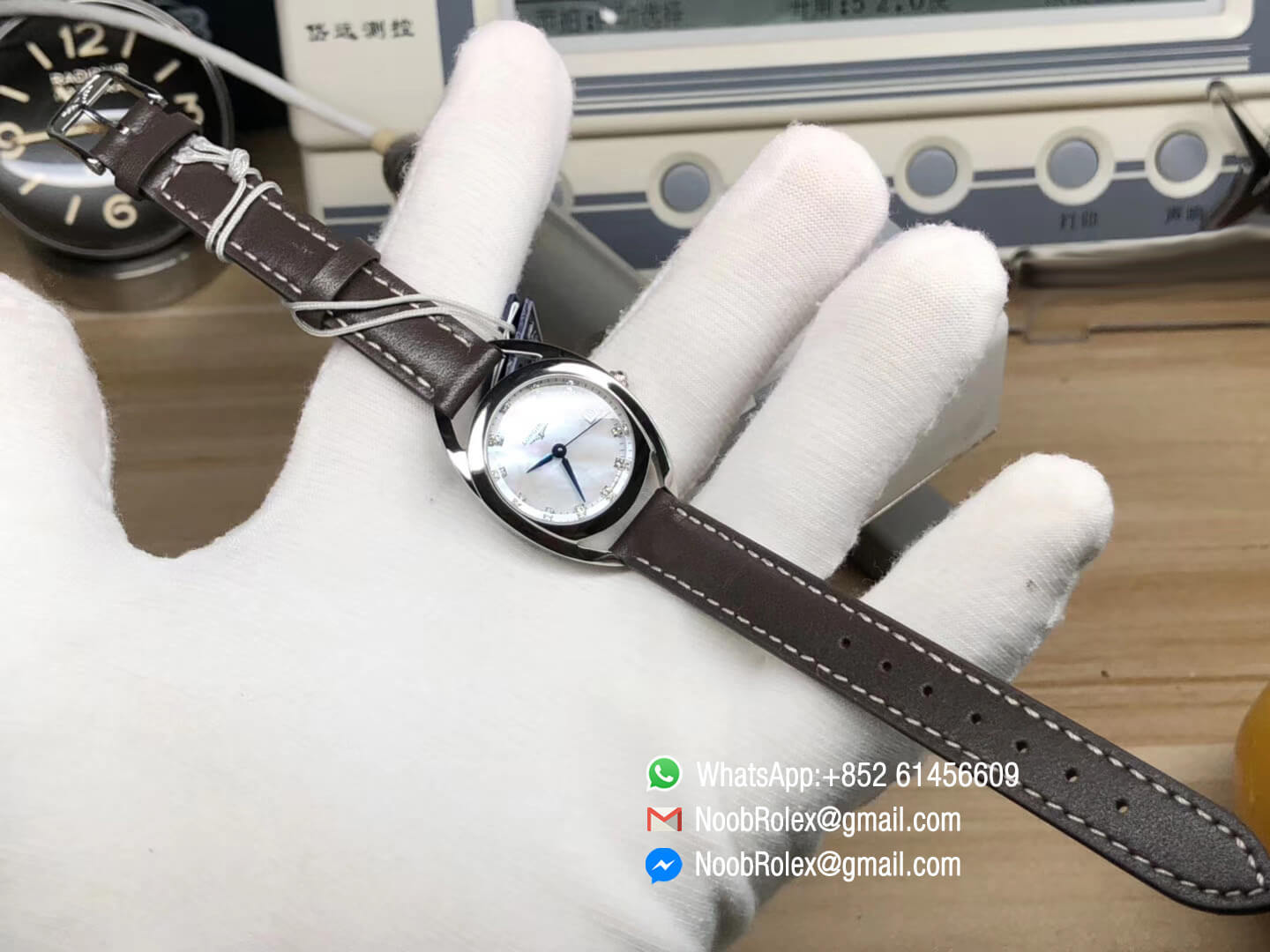 Longines Equestrian Collection Steel Case Diamonds Hour Markers Asian L152 Quartz Movement Brown Leather Top Clone Best Edition