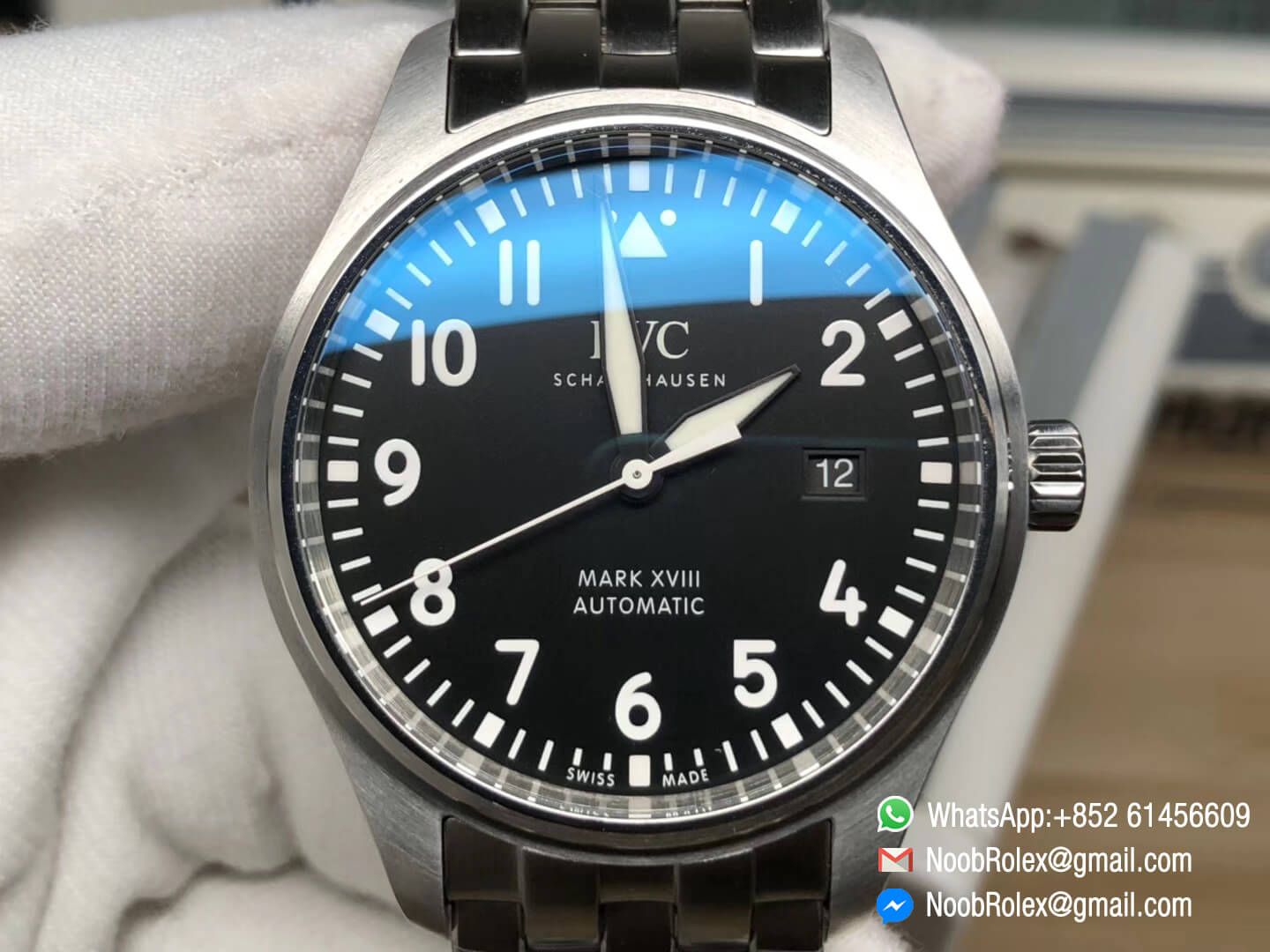 Mark XVIII IW327015 Steel Case Black Dial on Steel Bracelet with MIYOTA 9015 MKS 1:1 Top Replica Best Edition V2