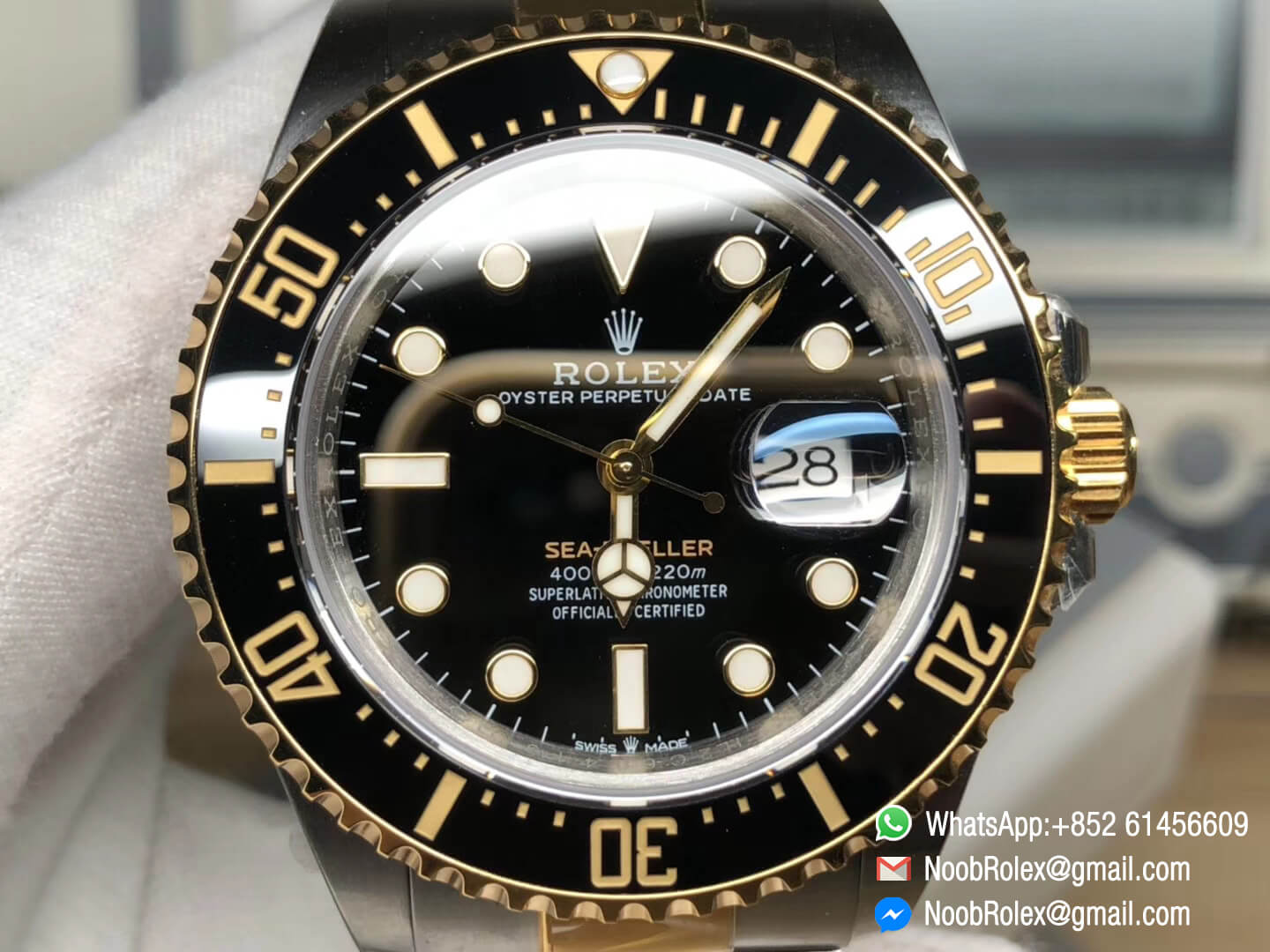 New 2019 Watch Sea-Dweller 126603 43mm Wrapped Real 18K Gold Case Black Dial and Oystersteel and 18K Yellow Gold Bracelet VRF 1:1 Best Edition