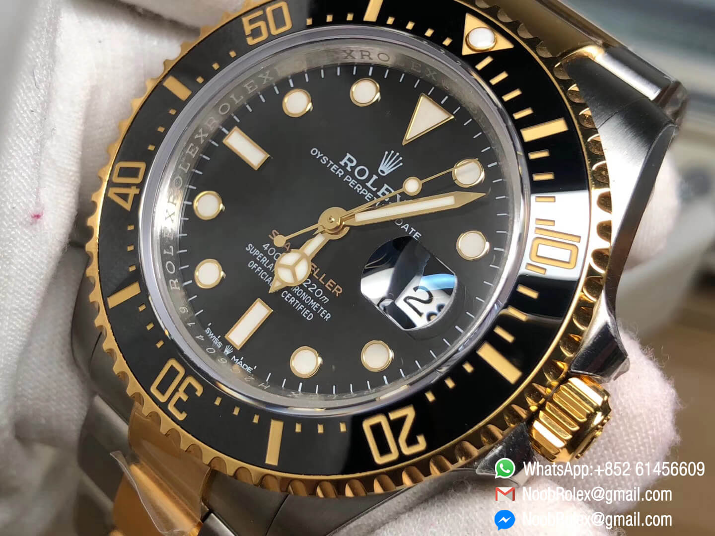 New 2019 Watch Sea-Dweller 126603 43mm Wrapped Real 18K Gold Case Black Dial and Oystersteel and 18K Yellow Gold Bracelet VRF 1:1 Best Edition