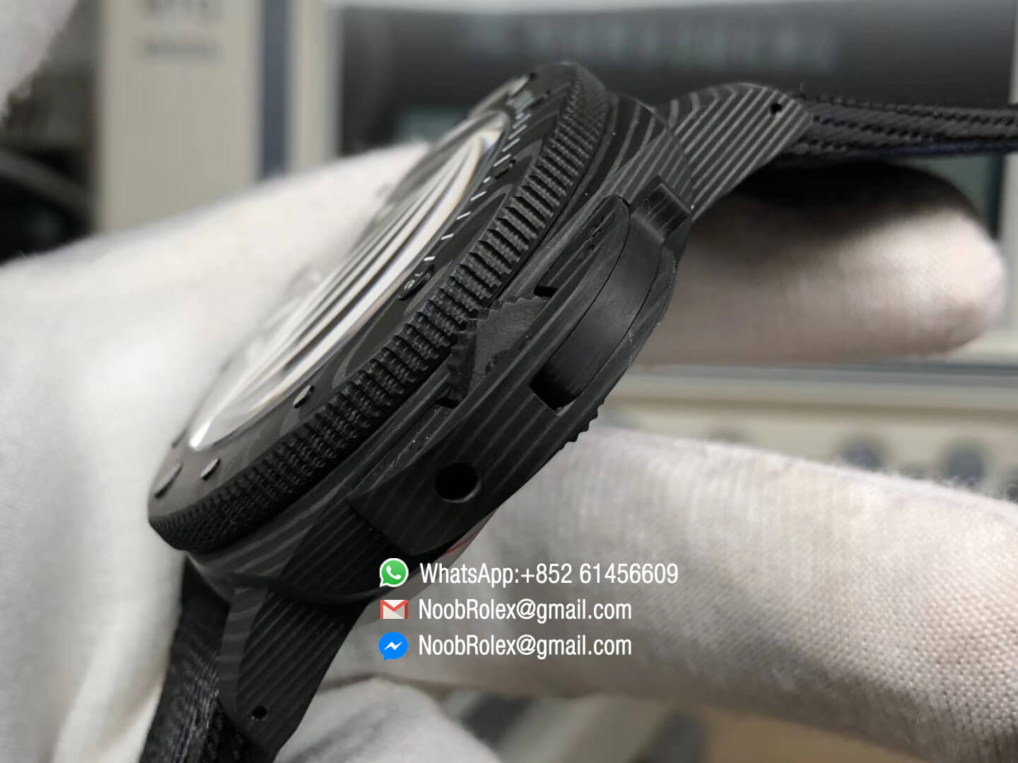 PAM979 PAM00979 Black Carbotech Case Carbon Dial on Rubber Strap P.9000 Super Clone Movement 2019 VS Factory Best Replica Edition