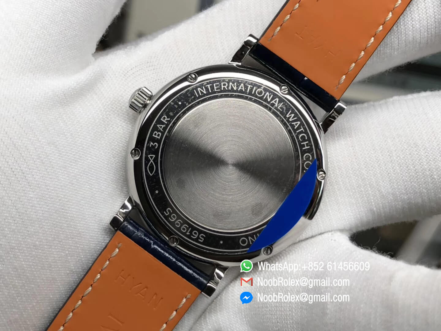 Portofino Automatic 37mm Lady Watch Steel Case Blue Dial with Diamonds on Blue Leather Strap MIYOTA 9015 MK 1:1 Best Edition