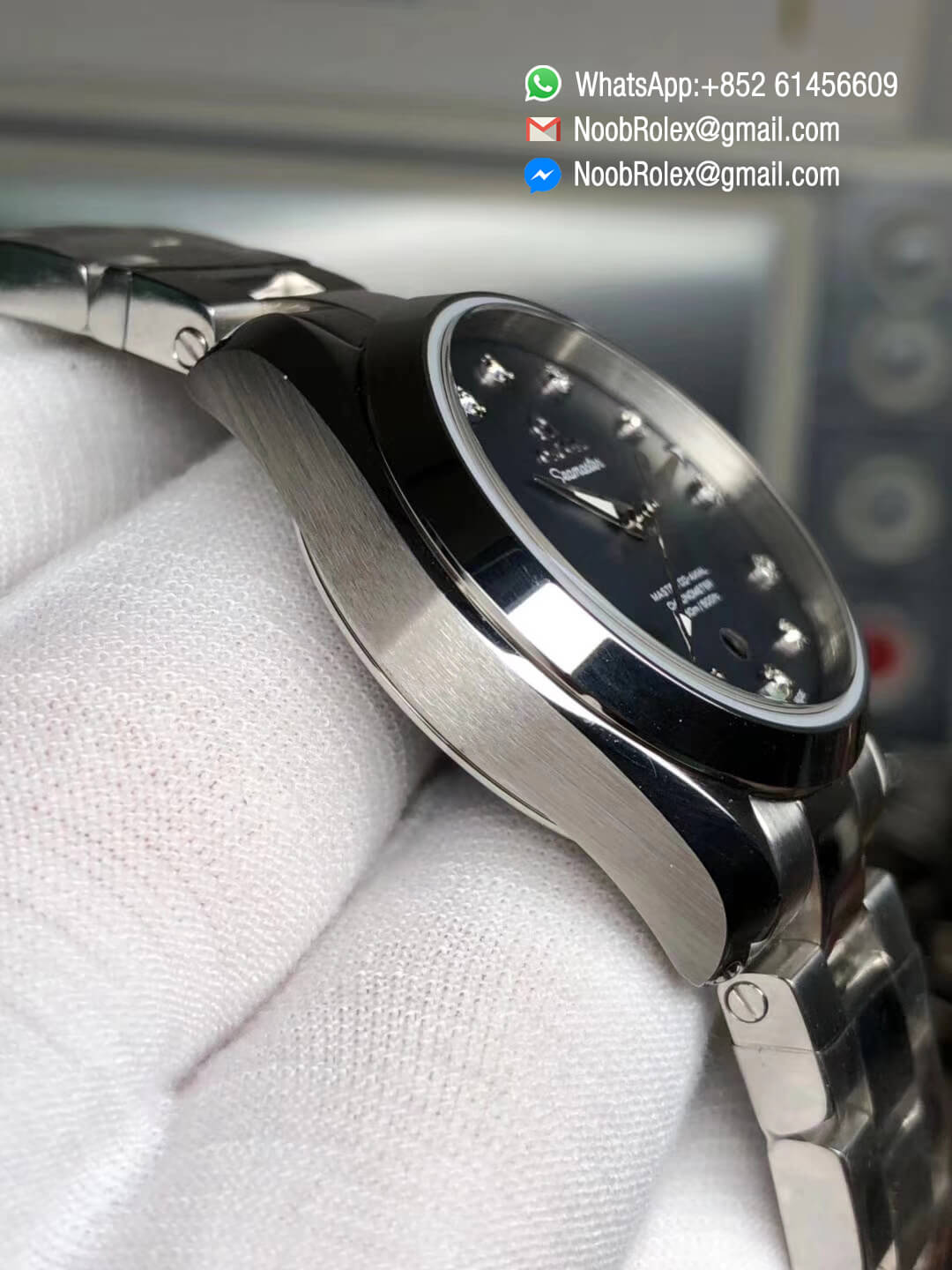 Seamaster Aqua Terra 150M 34mm Ladies Wristwatch Stainless Steel 3SF Best Edition White MOP Dial on Steel Bracelet A8520