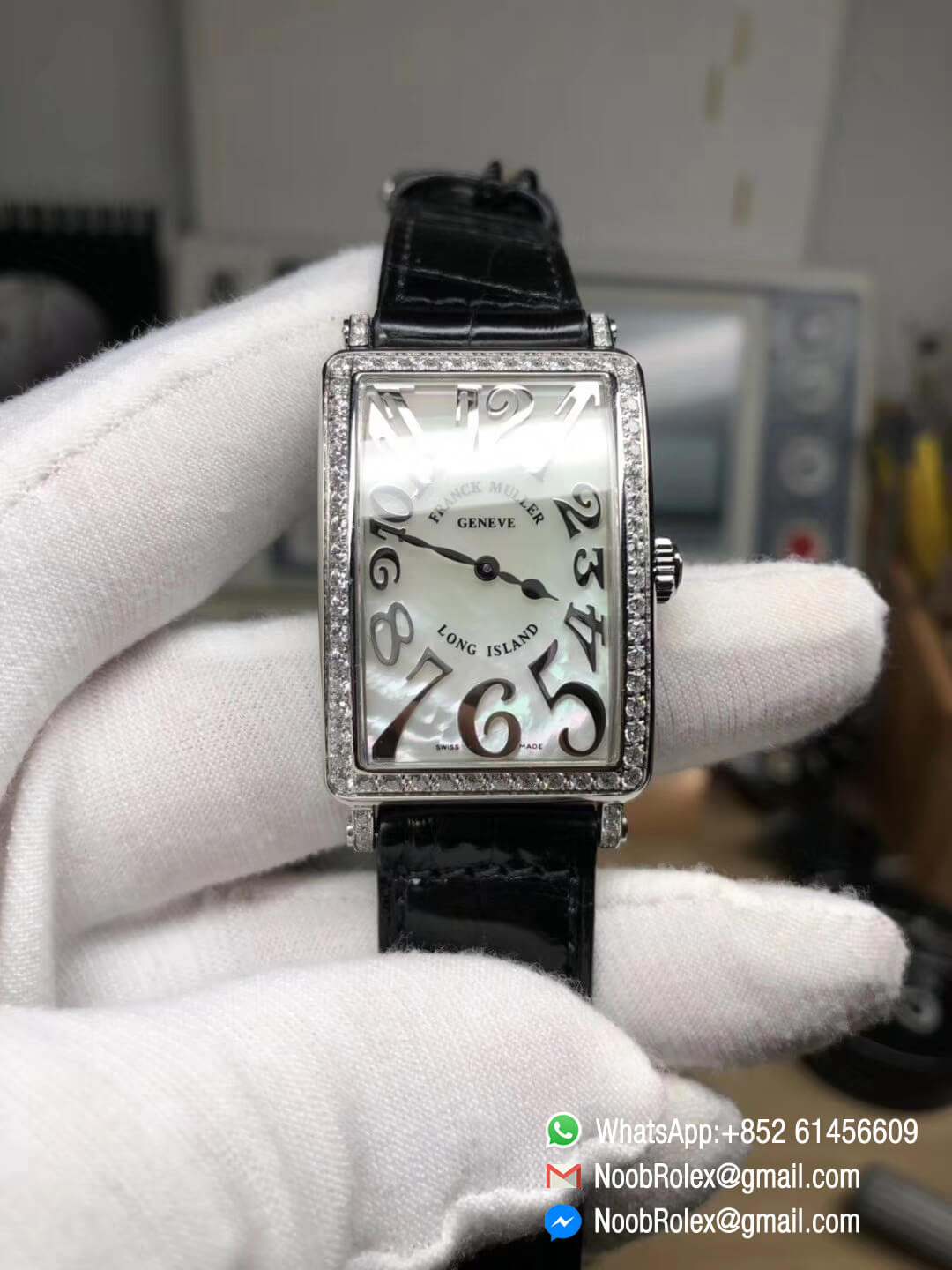 Ladies Luxury Watch Long Island 1952 952 QZ D Steel Case & Diamonds Bezel Silver Mop Dial Swiss Quartz Movement GF 1:1 Best Quality