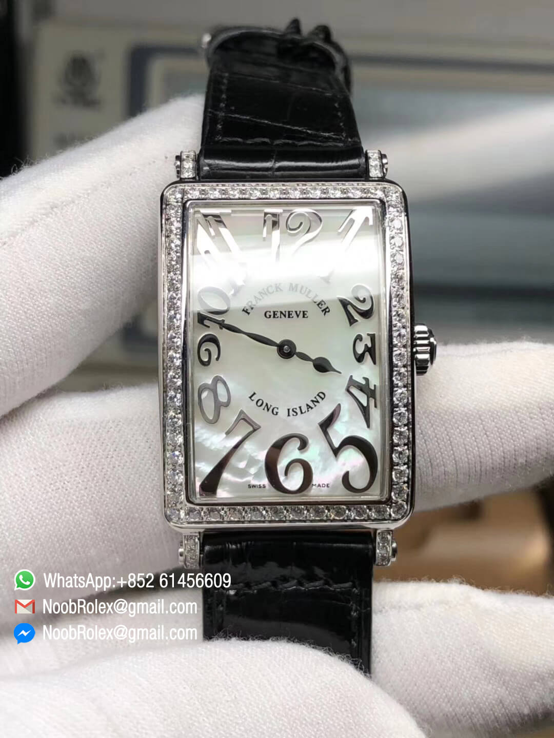 Ladies Luxury Watch Long Island 1952 952 QZ D Steel Case & Diamonds Bezel Silver Mop Dial Swiss Quartz Movement GF 1:1 Best Quality