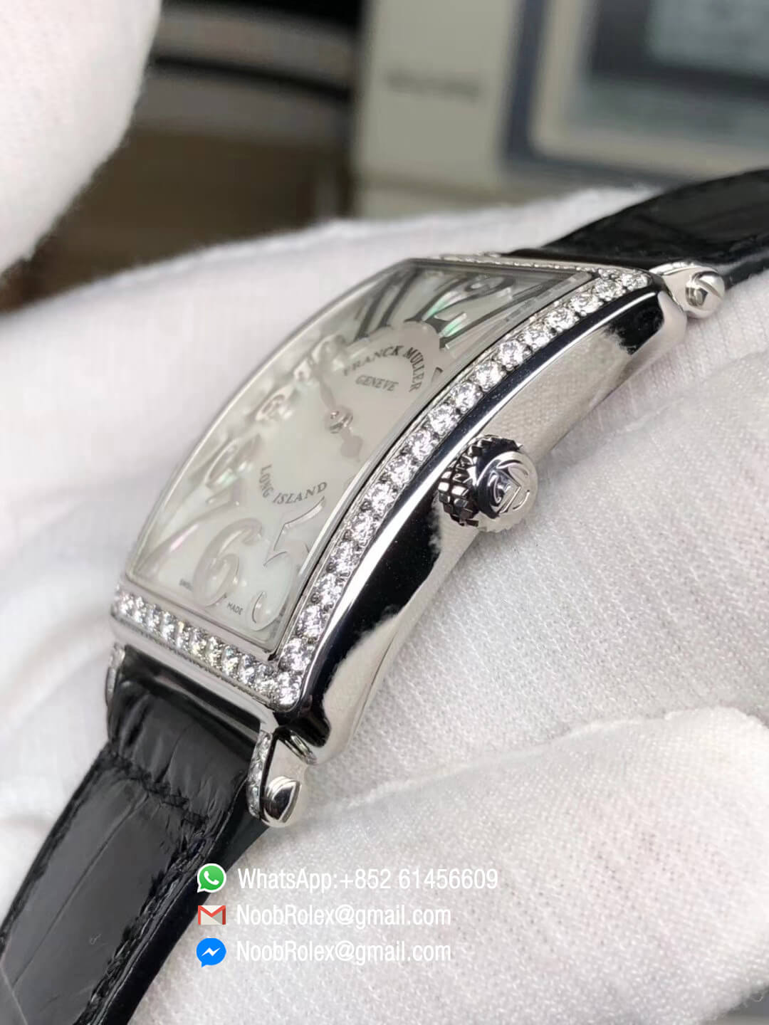 Ladies Luxury Watch Long Island 1952 952 QZ D Steel Case & Diamonds Bezel Silver Mop Dial Swiss Quartz Movement GF 1:1 Best Quality