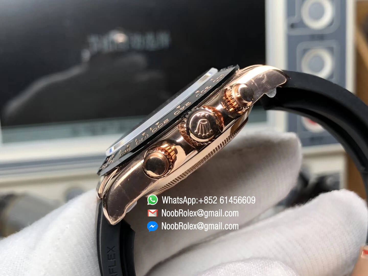 Daytona 116515 Chrono Watch Chocolate Dial Subdials with Numerals Ceramic Bezel on Black Rubber Strap A4130 OM Factory 1:1 Best Edition