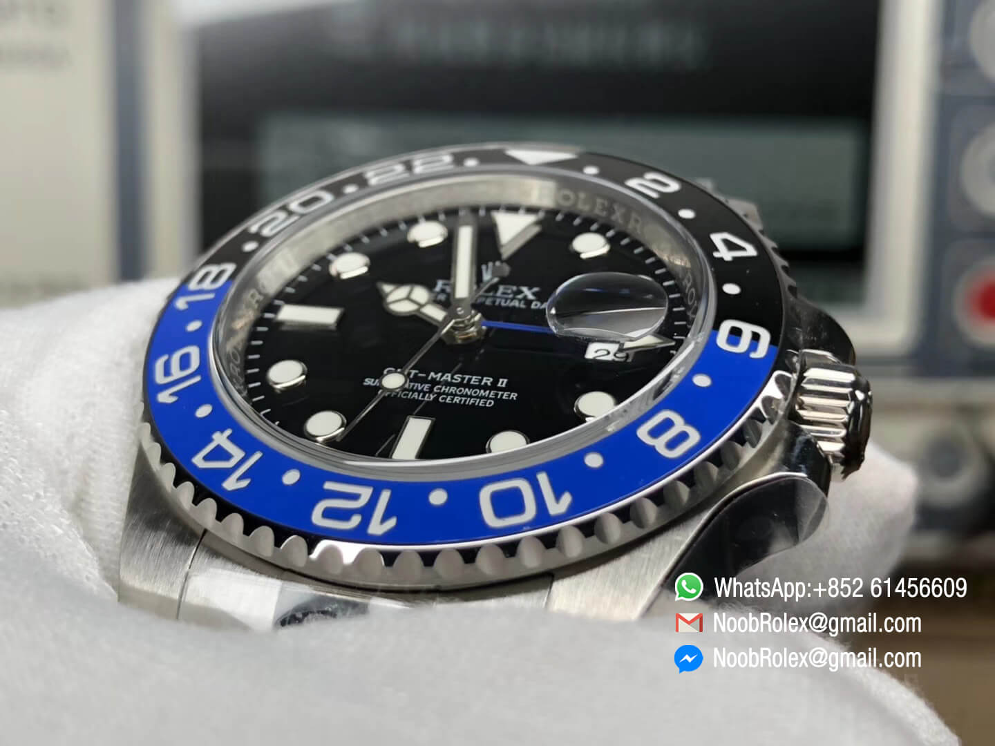GMT-Master II 116710BLNR Batman GMT Black & Blue Ceramic Bezel 904L Steel Case Noob 1:1 Best Edition SA3186 Movement Correct Hand Stack CHS