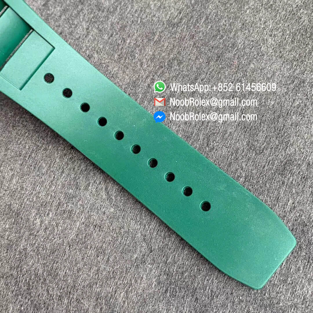 RM055 Bubba Watson Limited Edition Real White Ceramic Bezel Skeleton Dial Green Inner on Green Rubber Strap MIYOTA8215 KV Factory 1:1 Best Quality