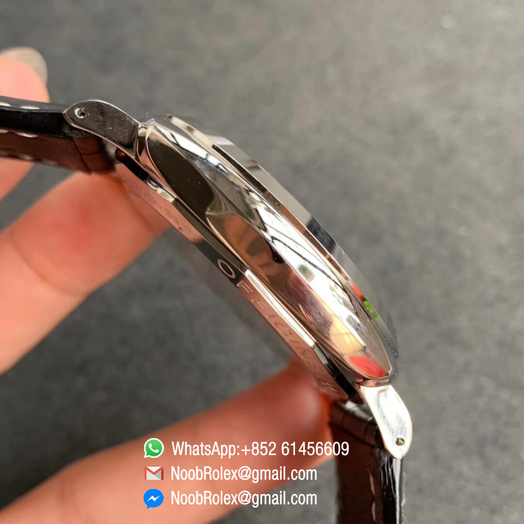 Best Swiss Watch Replica PM572 Radiomir 1940 V9F Black Dial on Black Leather Strap P4000 Super Clone Movement 05