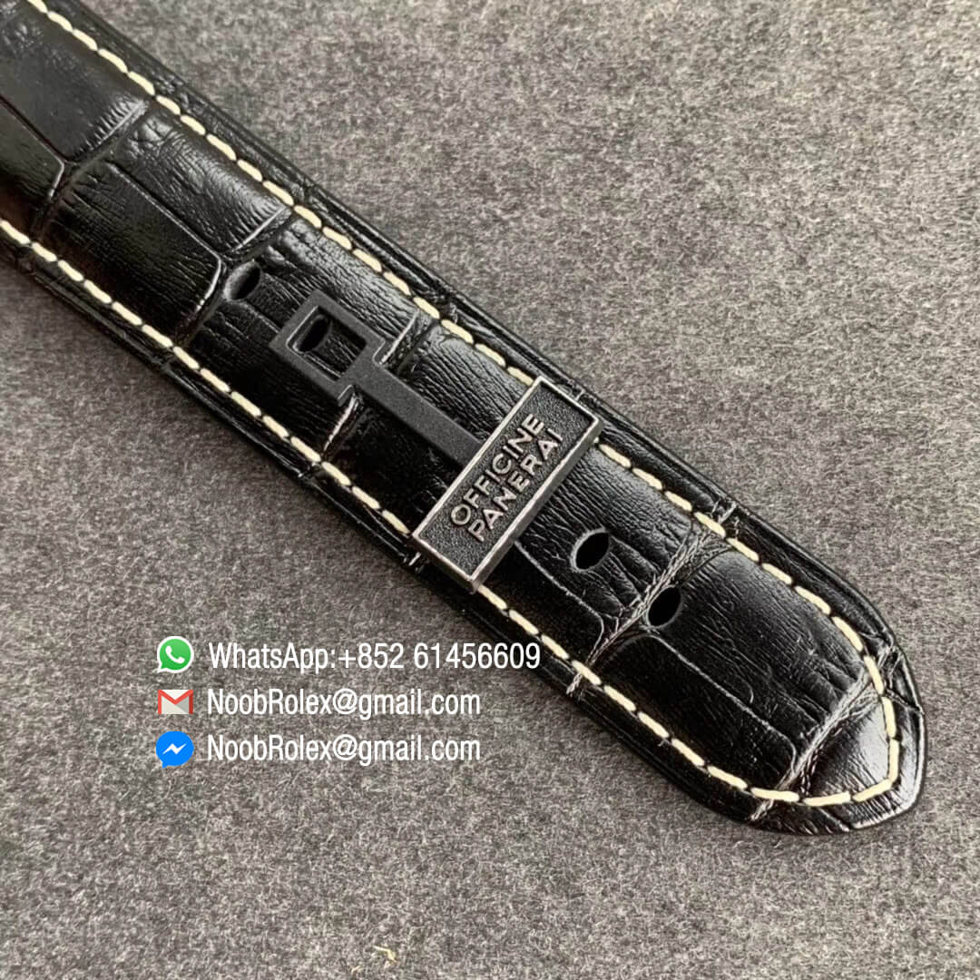 Best Swiss Watch Replica PM572 Radiomir 1940 V9F Black Dial on Black Leather Strap P4000 Super Clone Movement 07