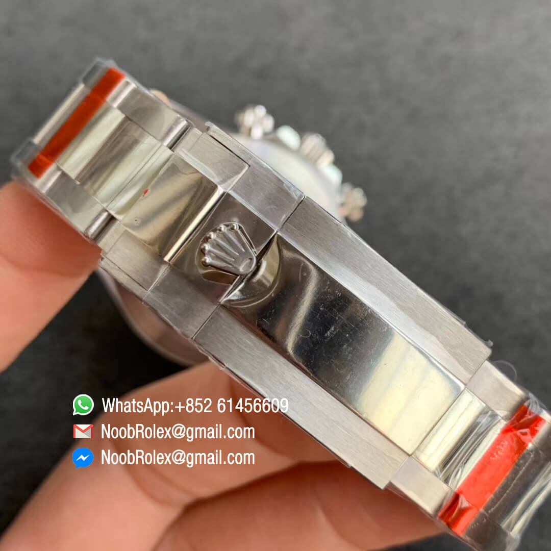 Noob Factory V3 Pandda Daytona 116500 in 904L Steel Thickness Same as Original SA4130 Full Chronograph Function Update to White Gold Stuff Font Bezel 06