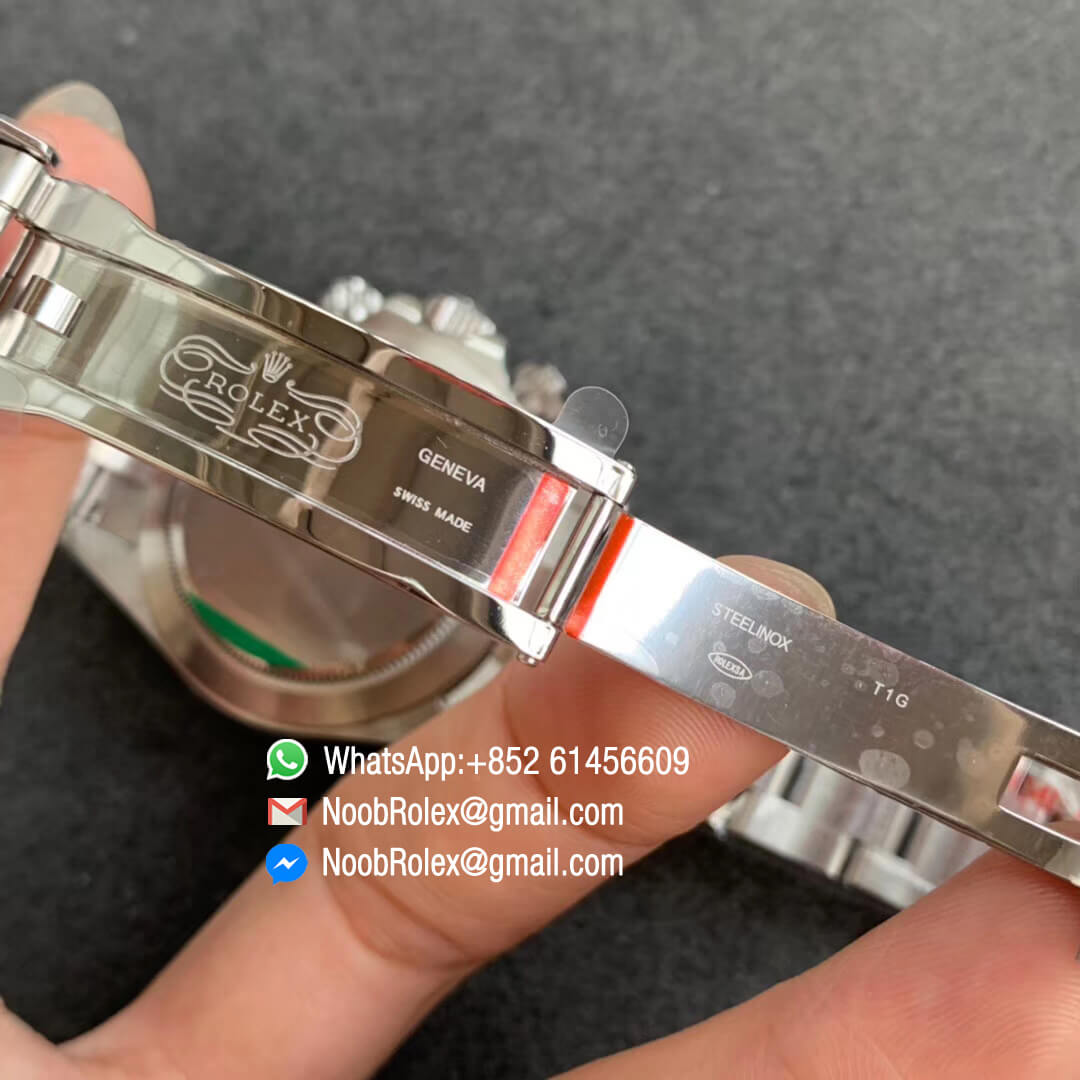 Noob Factory V3 Pandda Daytona 116500 in 904L Steel Thickness Same as Original SA4130 Full Chronograph Function Update to White Gold Stuff Font Bezel 07