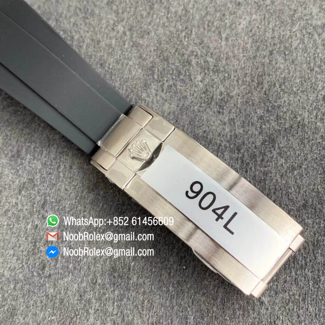 Swiss ETA Clone Watch WF Factory Yacht Master Reference 226659 42mm Black Dial 904 Steel Case Ceramic Bezel Oysterflex Rubber Strap A2836 05