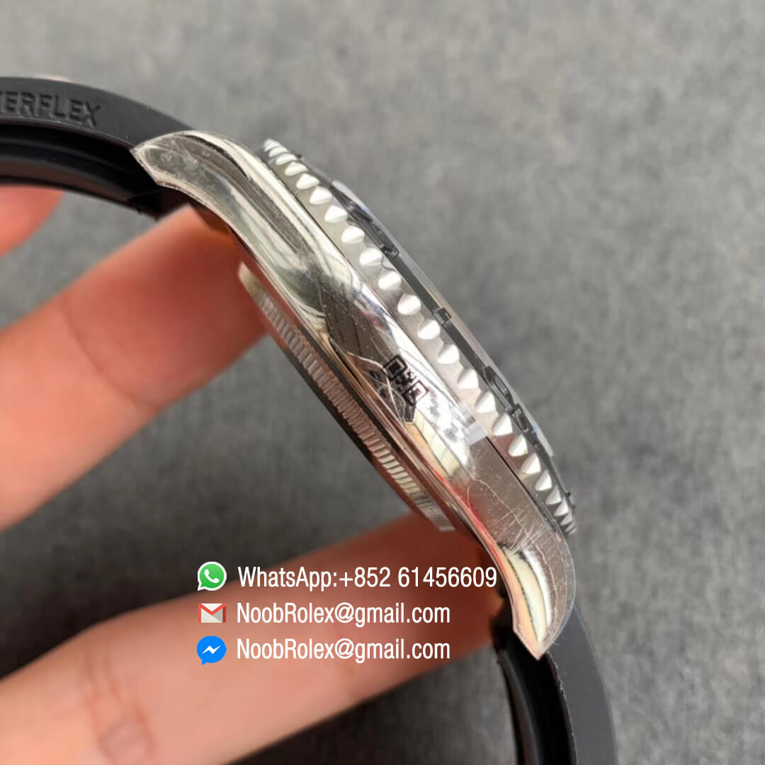 Swiss ETA Clone Watch WF Factory Yacht Master Reference 226659 42mm Black Dial 904 Steel Case Ceramic Bezel Oysterflex Rubber Strap A2836 10