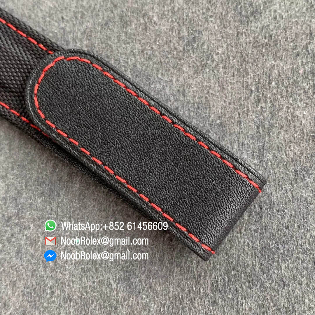 Swiss Movement Clone Watches WWF Daytona DIW Carbon Case and Bezel Black Dial on Black Nylon Strap A7750 07