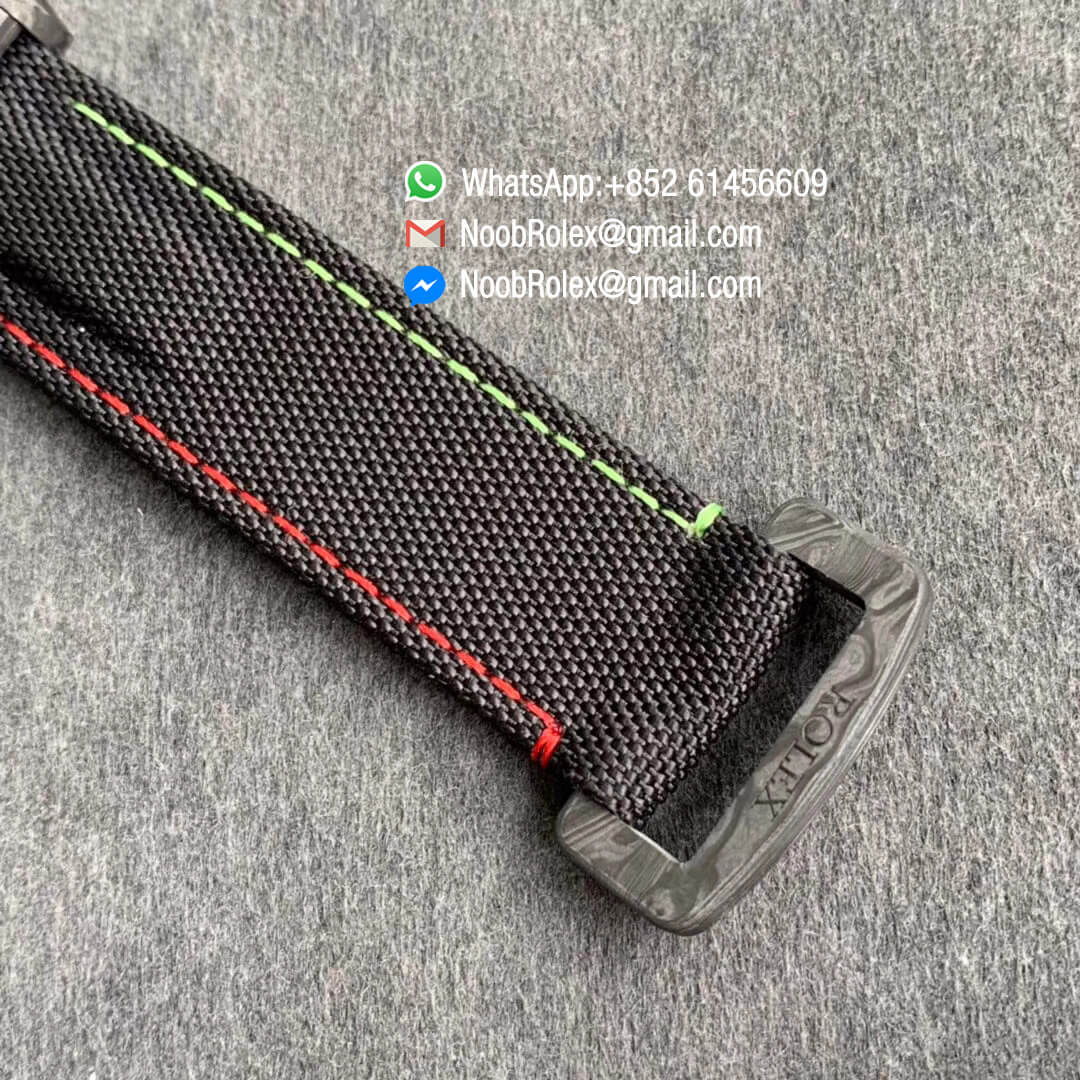 Swiss Replica Watches Rolex Daytona DIW Carbon Case and Bezel Motley Colorful Dial on Black Nylon Strap A7750 TWF Best Edition